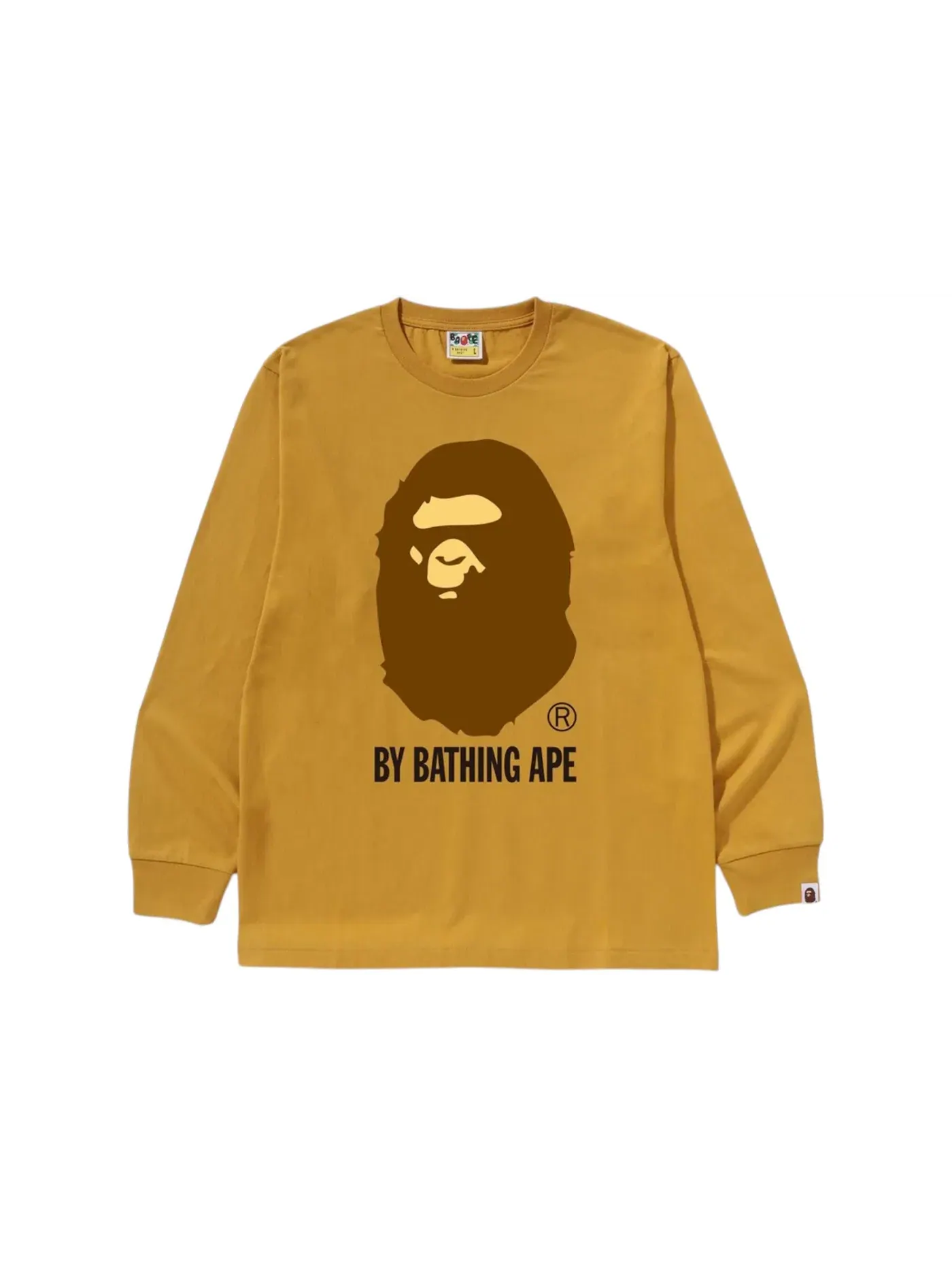 Мужская футболка с длинным рукавом L/S Tee BAPE — изображение 1 из 1, желтый