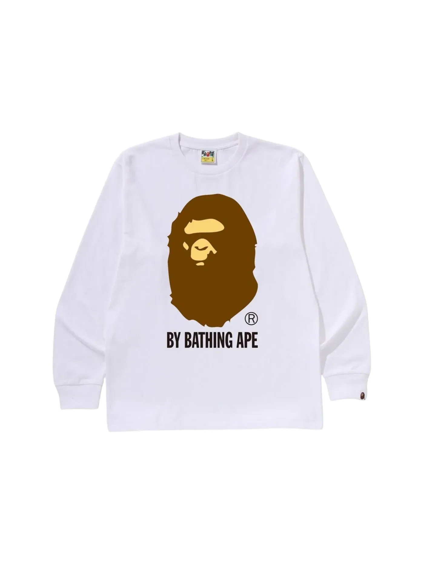 Мужская футболка с длинным рукавом BAPE L/S Tee — изображение 1 из 1, белый