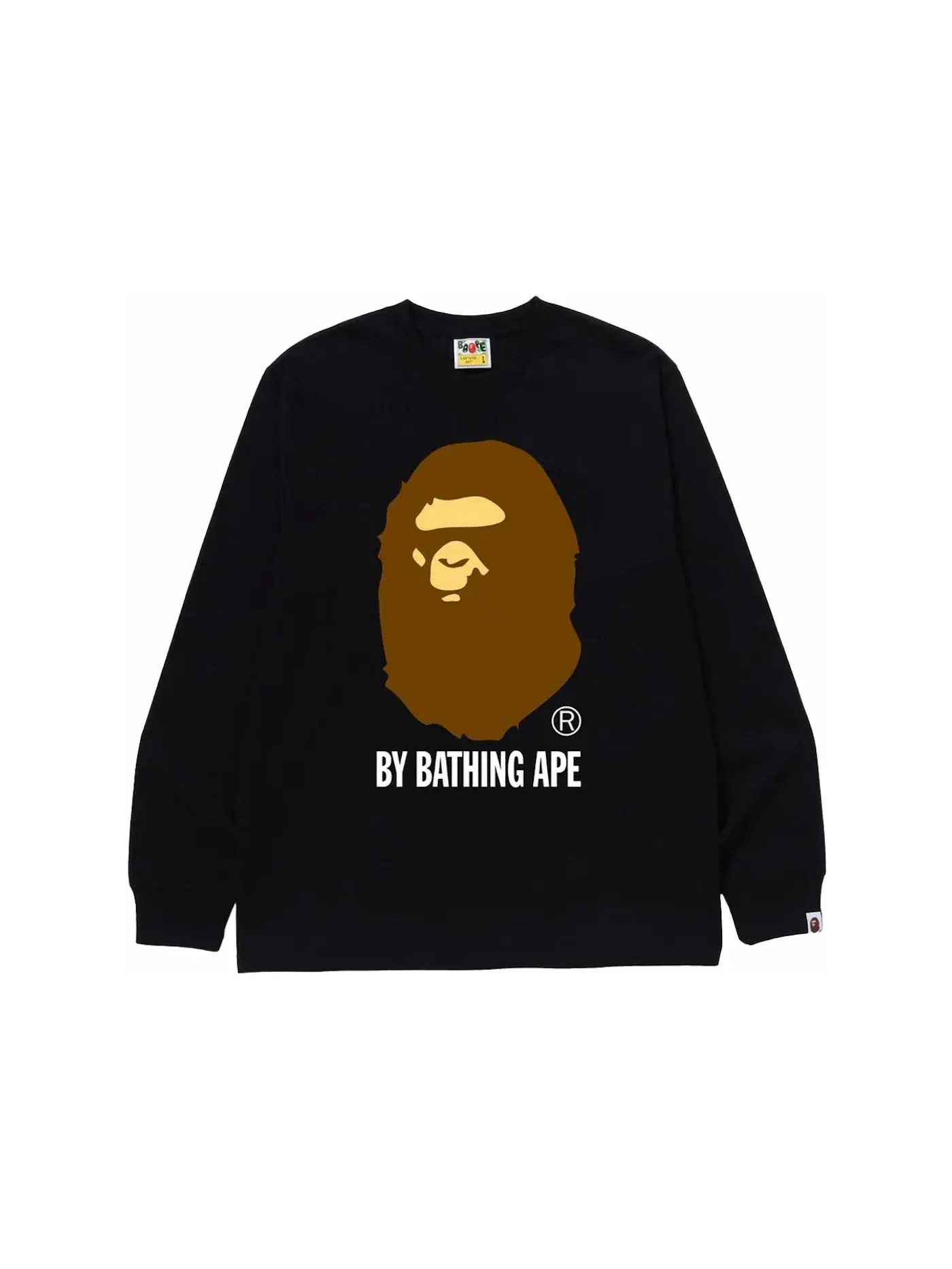 Мужская футболка с длинным рукавом BAPE Tee — изображение 1 из 1, черный