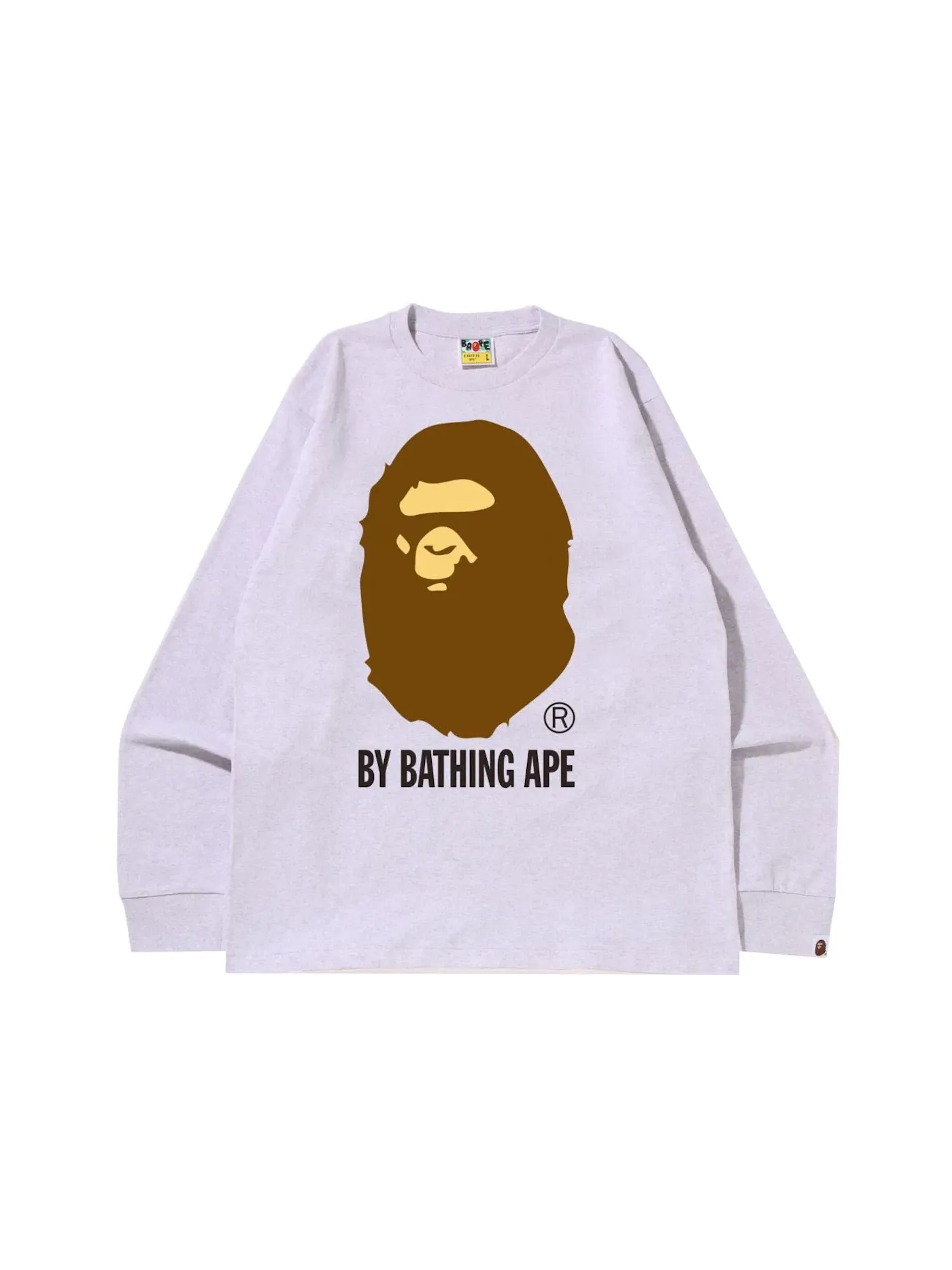 Мужская футболка с длинным рукавом L/S Tee (SS22) BAPE — изображение 1 из 1, серый