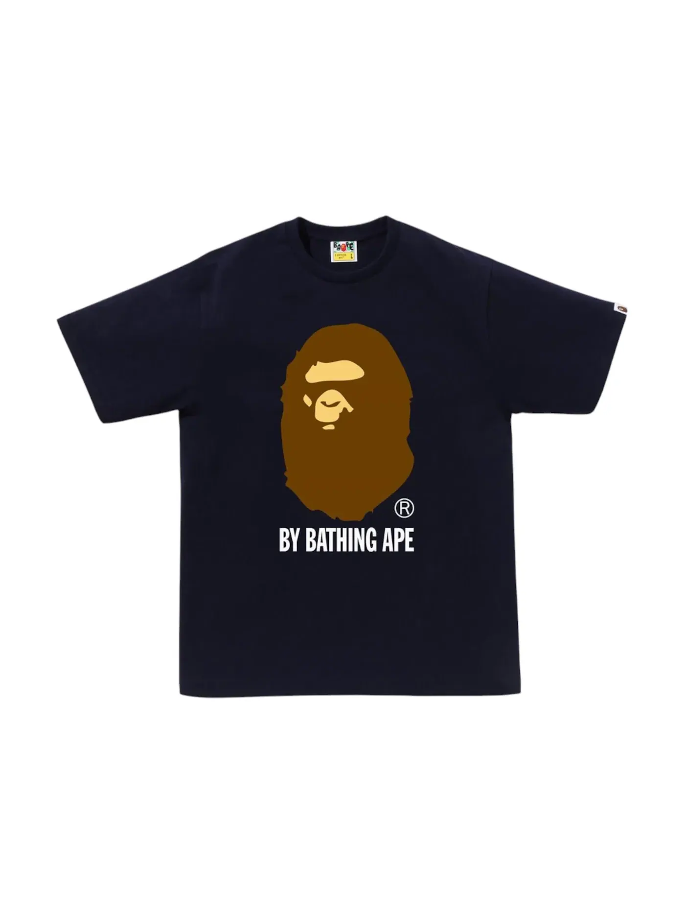 Мужская футболка с принтом BAPE Tee BAPE — изображение 1 из 1, темно-синий