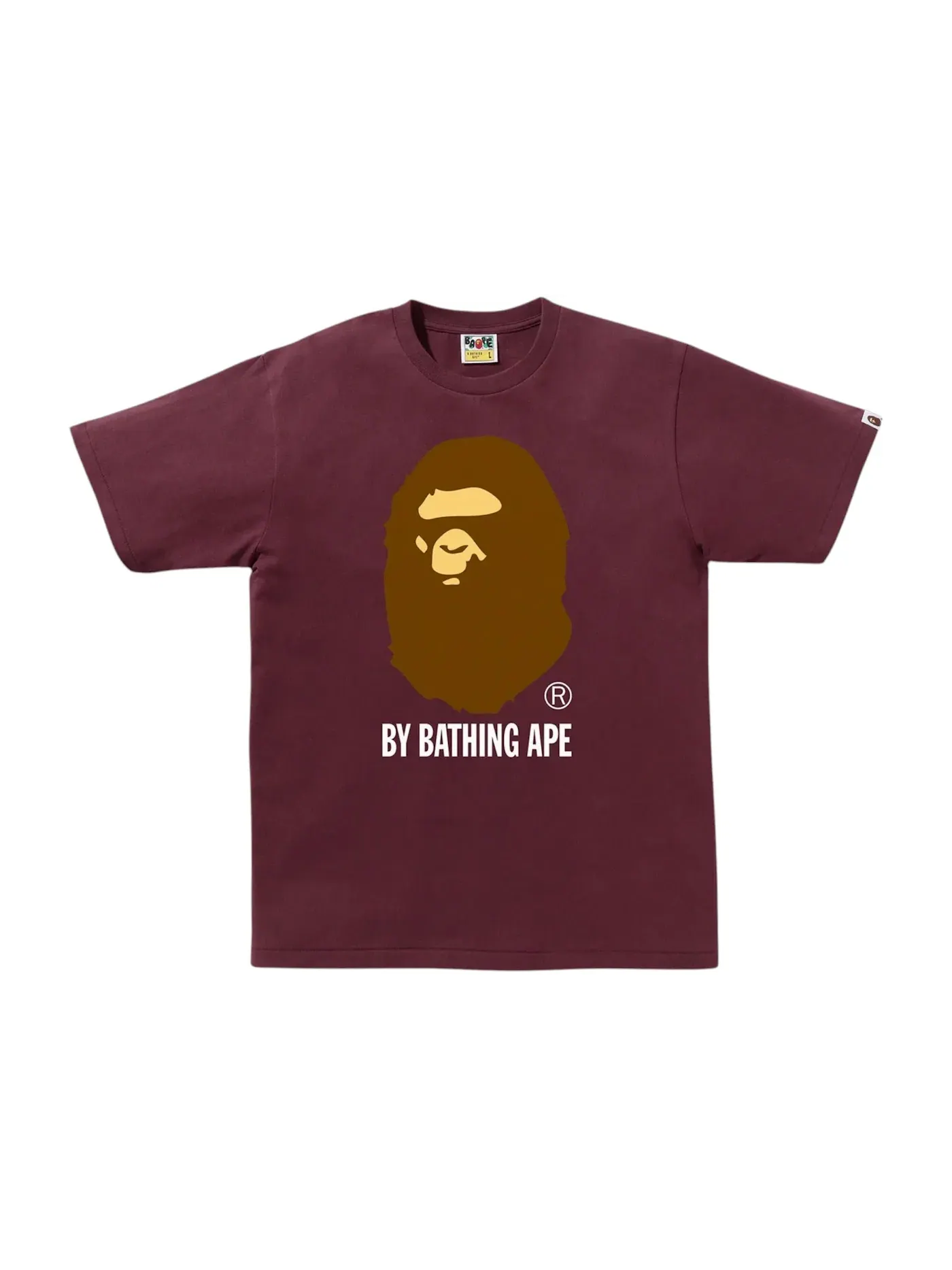 Мужская футболка с коротким рукавом Tee BAPE — изображение 1 из 1, бордовый