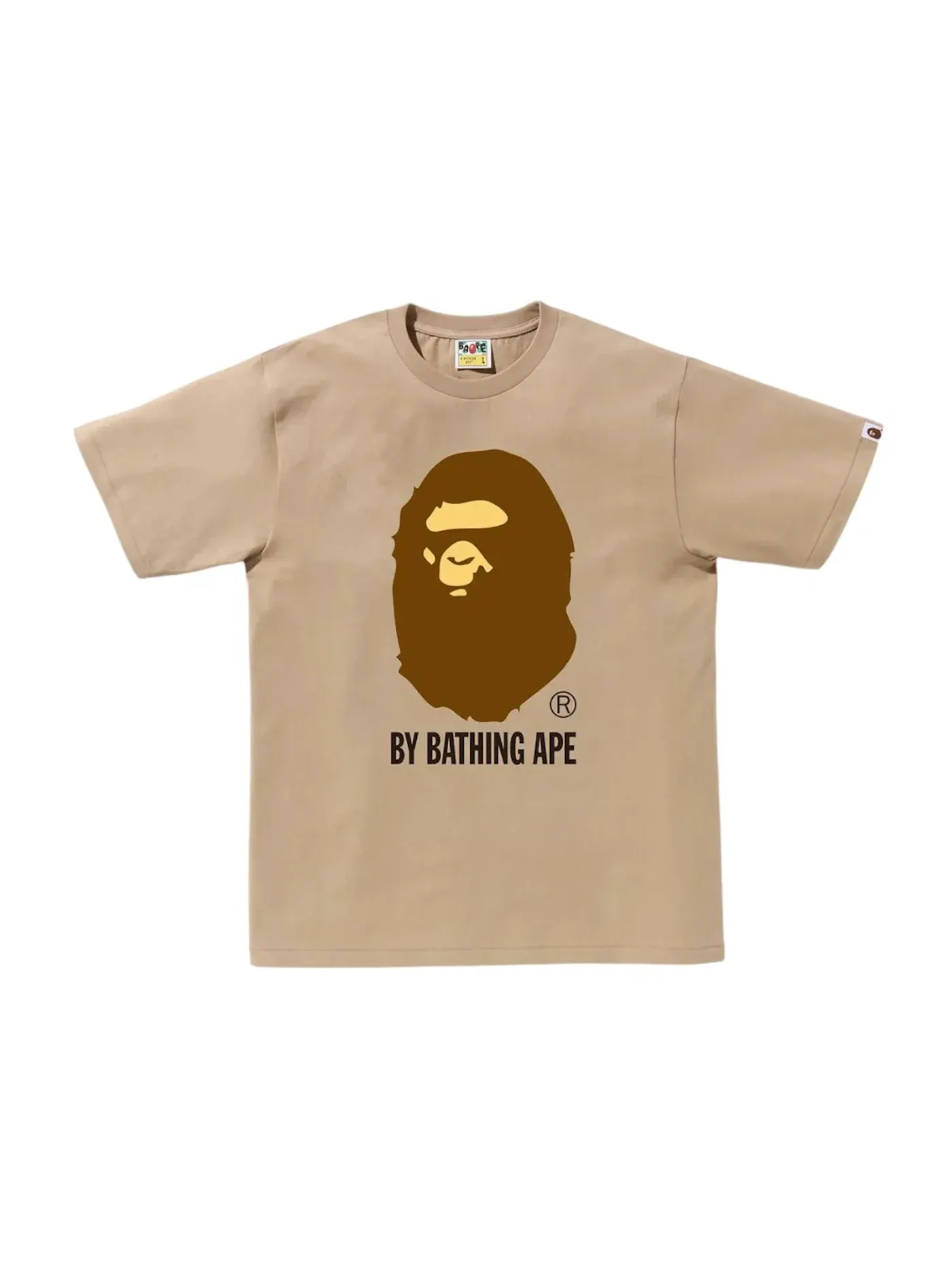 Мужская футболка с принтом BAPE Tee (FW24) — изображение 1 из 1, бежевый