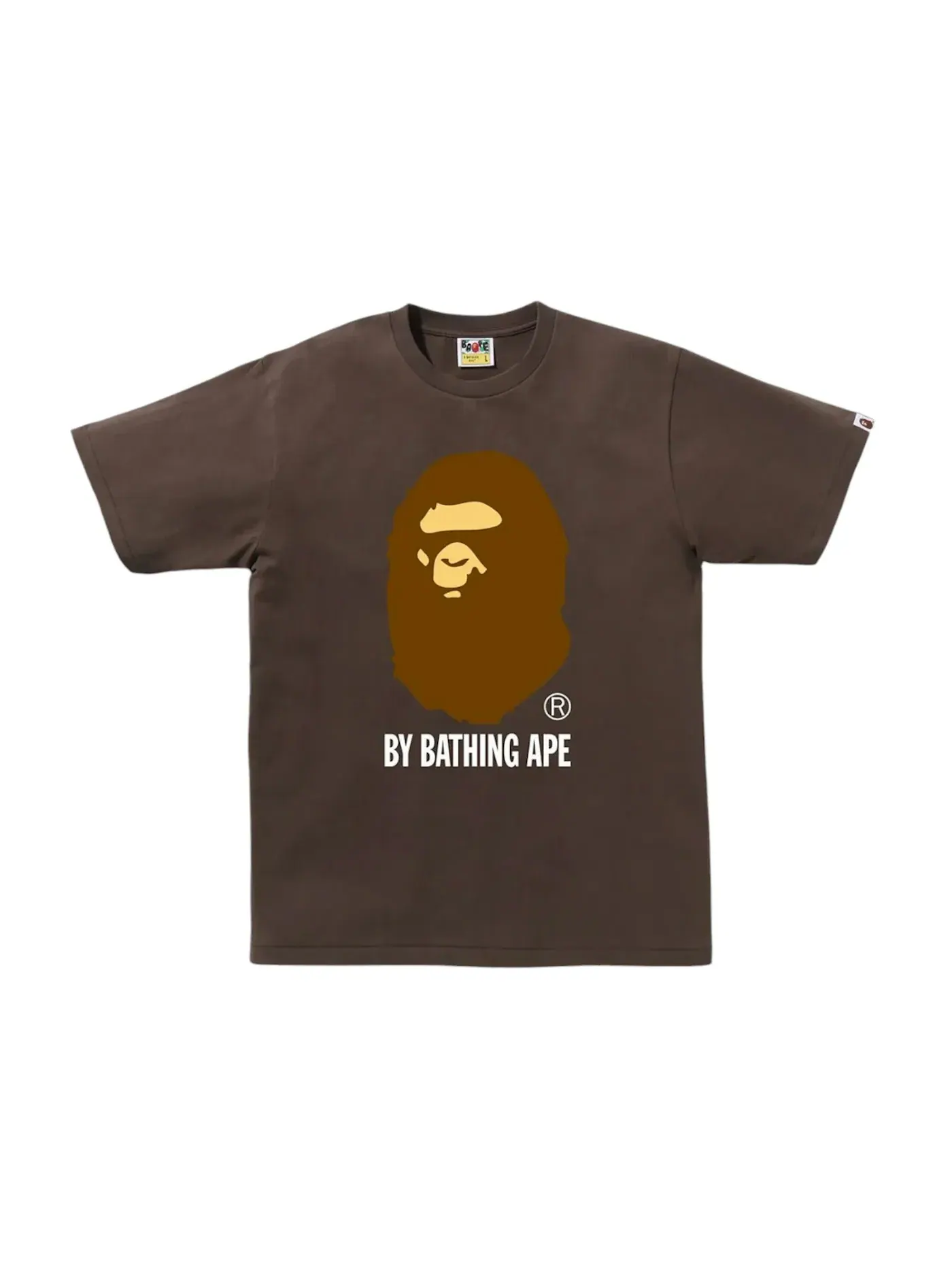 Мужская футболка с принтом Tee (FW24) BAPE — изображение 1 из 1, коричневый