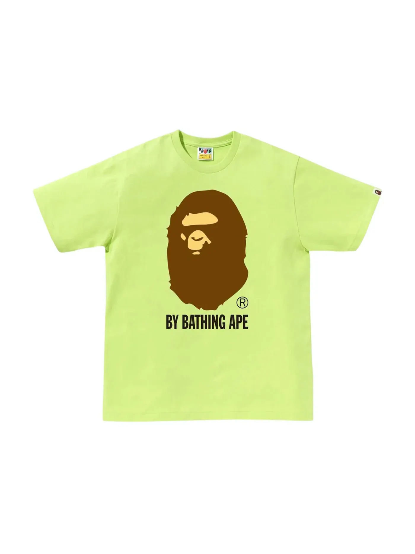 Мужская футболка с принтом Tee BAPE — изображение 1 из 1, зеленый
