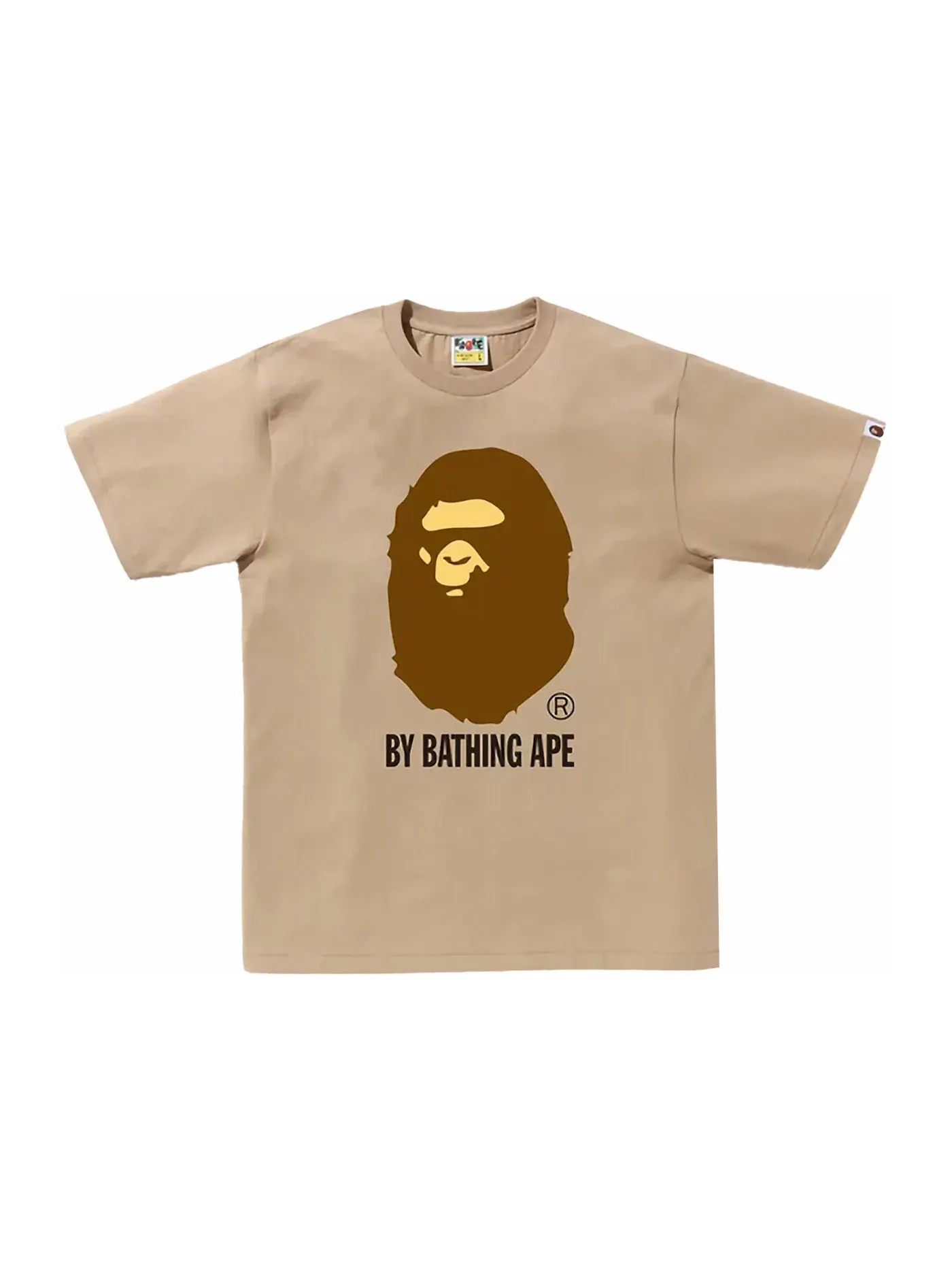 Мужская футболка с принтом Tee (SS24) BAPE — изображение 1 из 1, бежевый