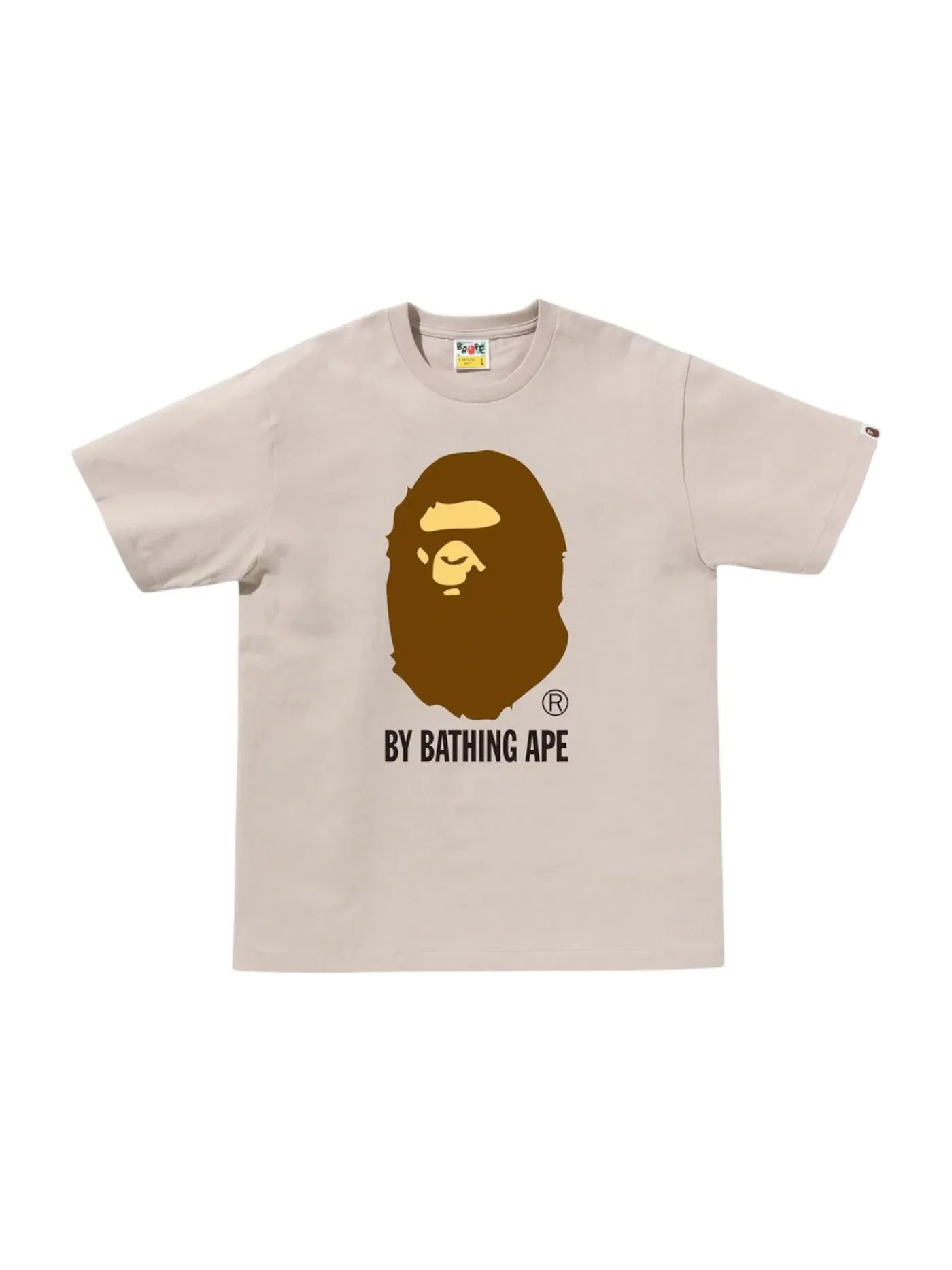Мужская футболка с принтом Tee (SS25) BAPE — изображение 1 из 1, бежевый