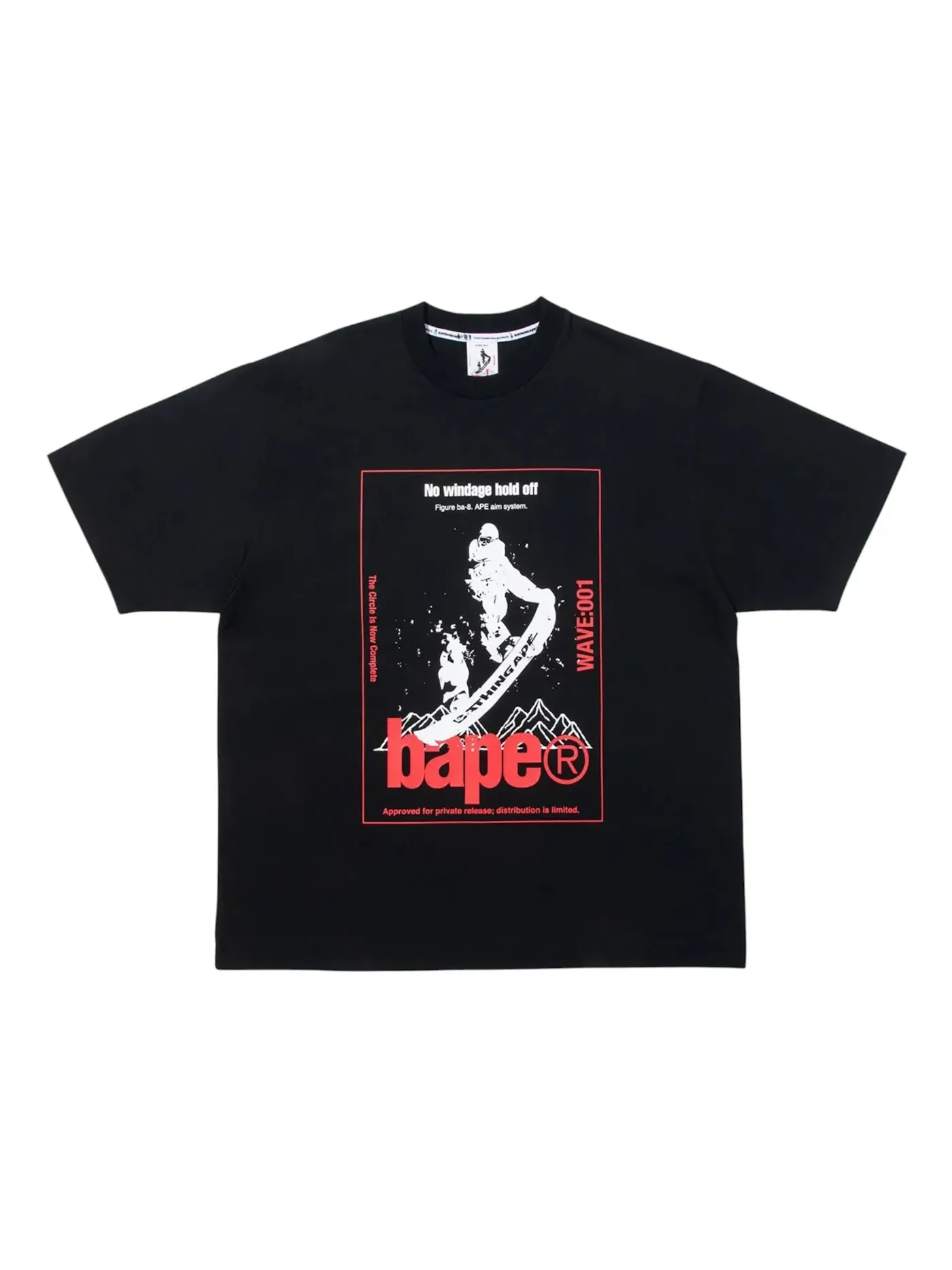 Мужская футболка свободного кроя Skate Relaxed Fit Tee BAPE — изображение 1 из 2, черный