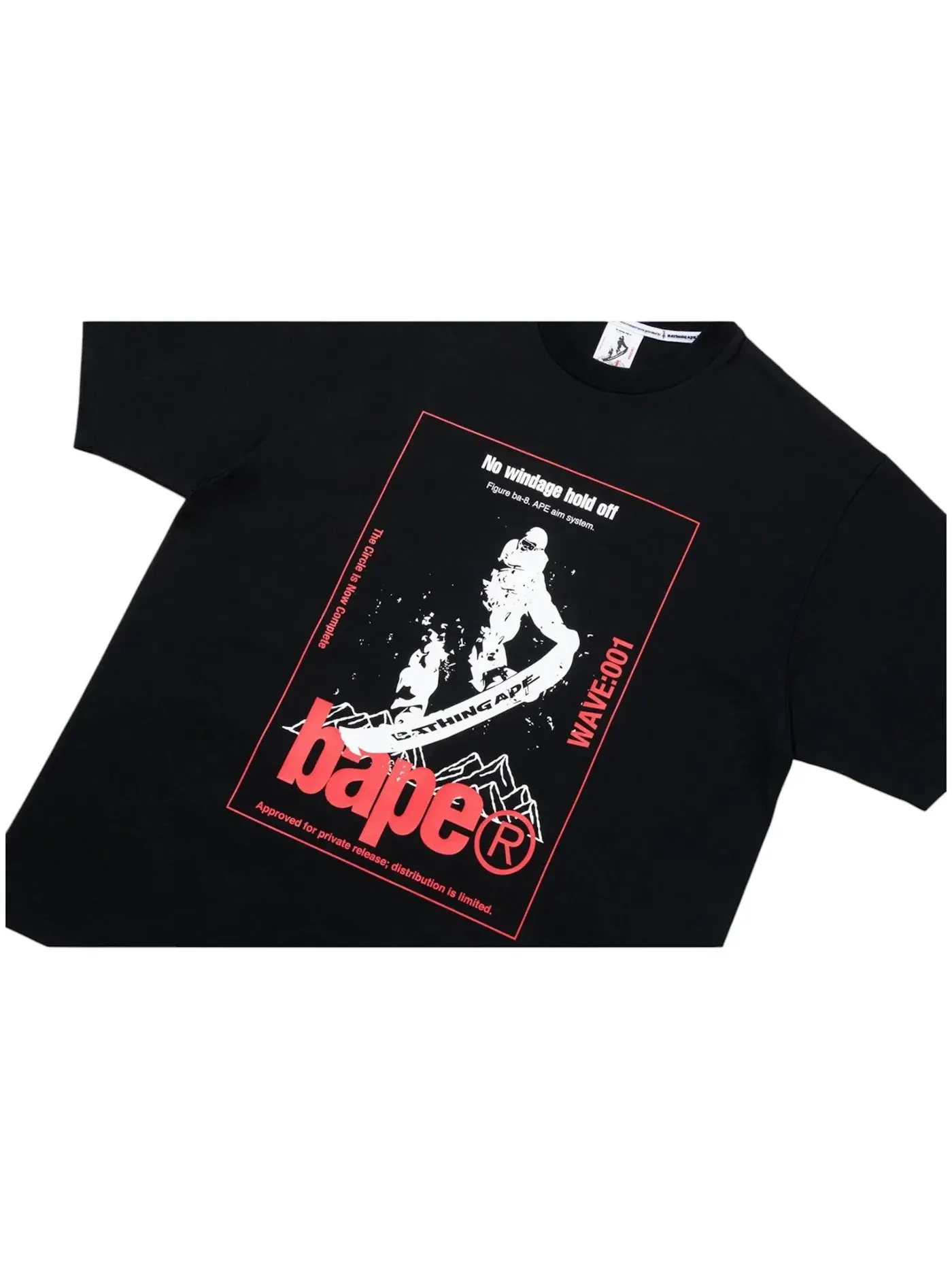 Мужская футболка свободного кроя Skate Relaxed Fit Tee BAPE — изображение 2 из 2, черный
