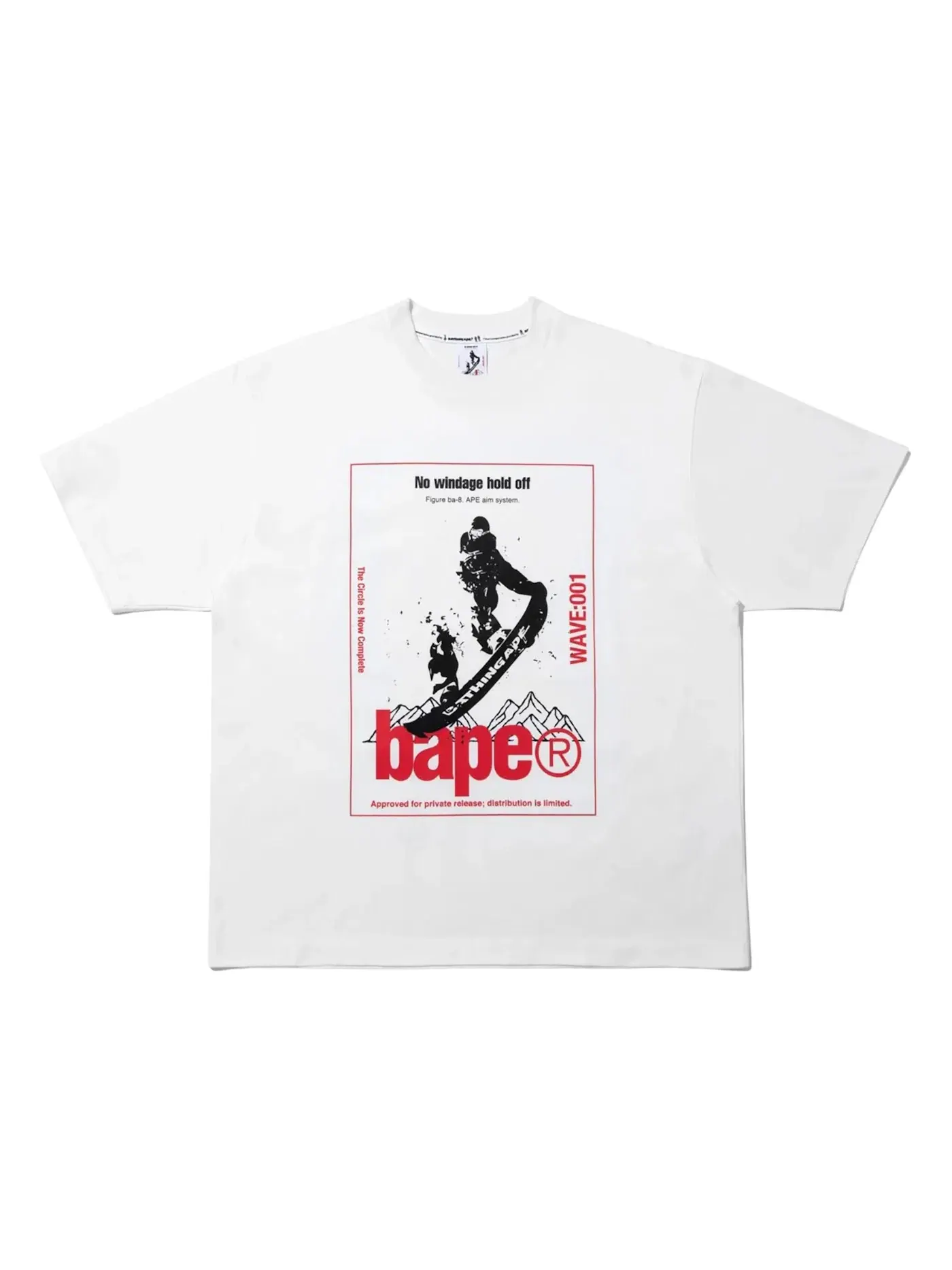 Мужская футболка свободного кроя Skate Relaxed Fit Tee BAPE — изображение 1 из 2, белый