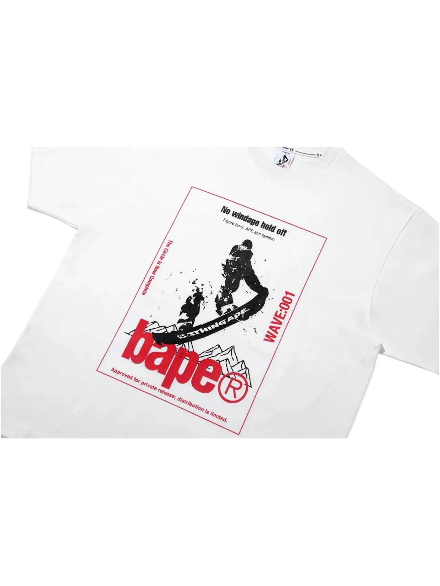 Мужская футболка свободного кроя Skate Relaxed Fit Tee BAPE — изображение 2 из 2, белый