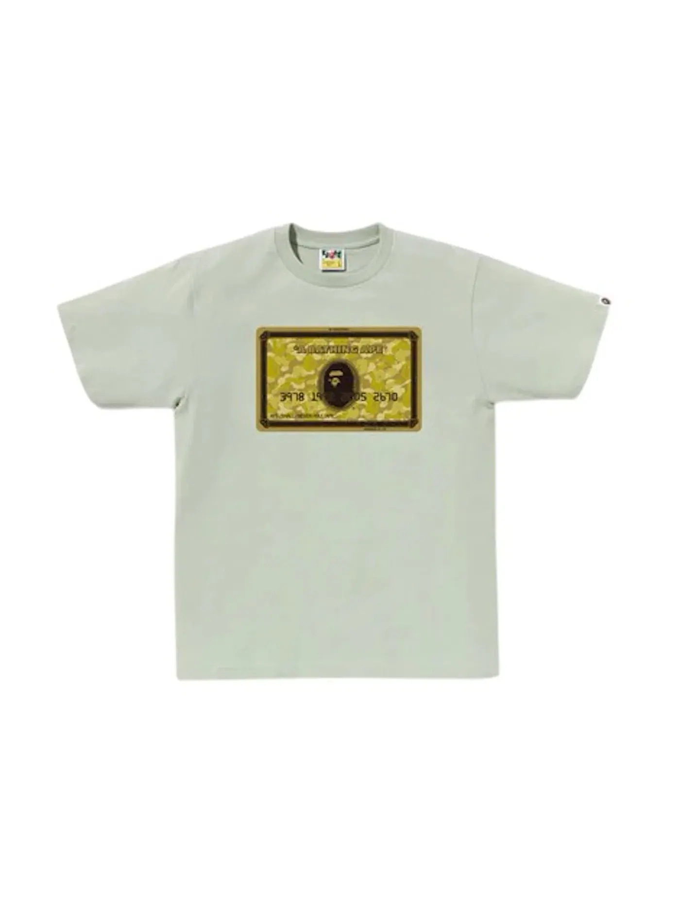 Мужская футболка с принтом BAPE Tee BAPE — изображение 1 из 2, зеленый/золотистый