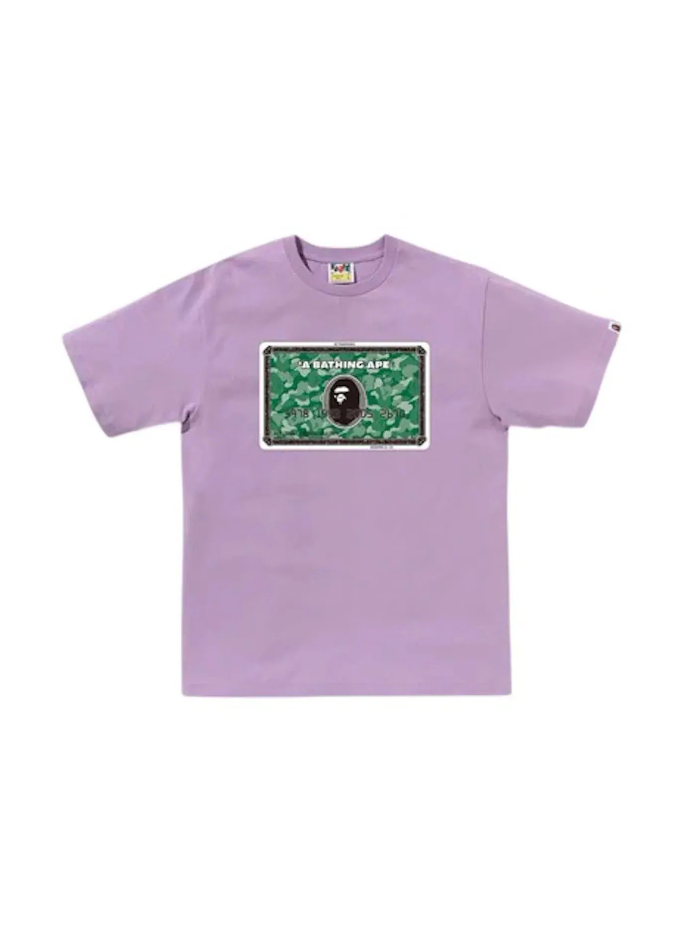 Мужская футболка с принтом BAPE Tee BAPE — изображение 1 из 2, фиолетовый зеленый