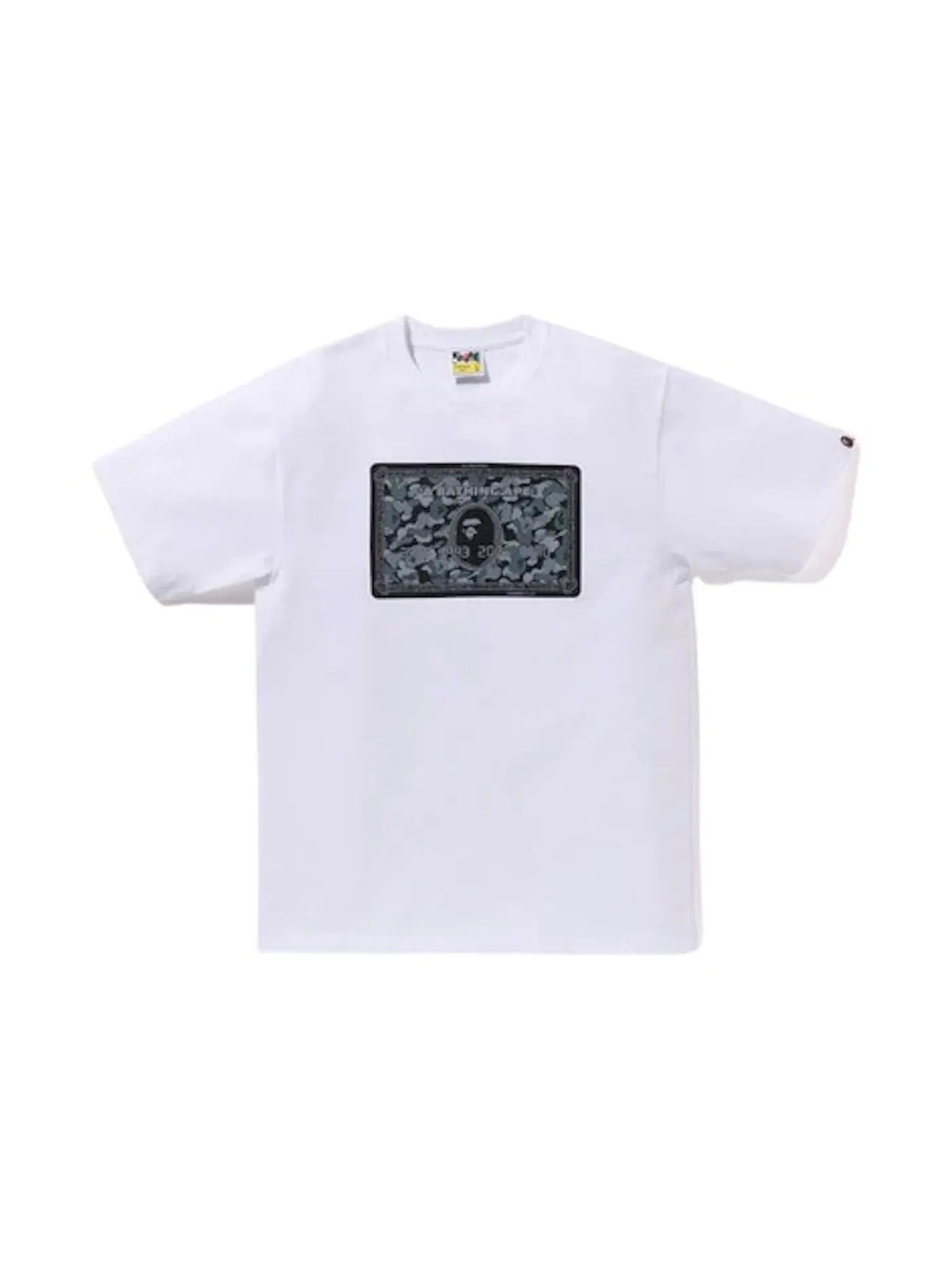 Мужская футболка с принтом BAPE Tee BAPE — изображение 1 из 2, белый/черный
