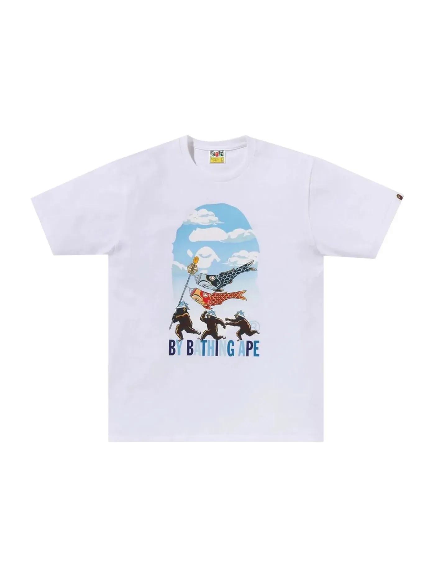 Мужская футболка хлопковая BAPE Carp Streamer By Bathing Ape Tee — изображение 1 из 1, белый