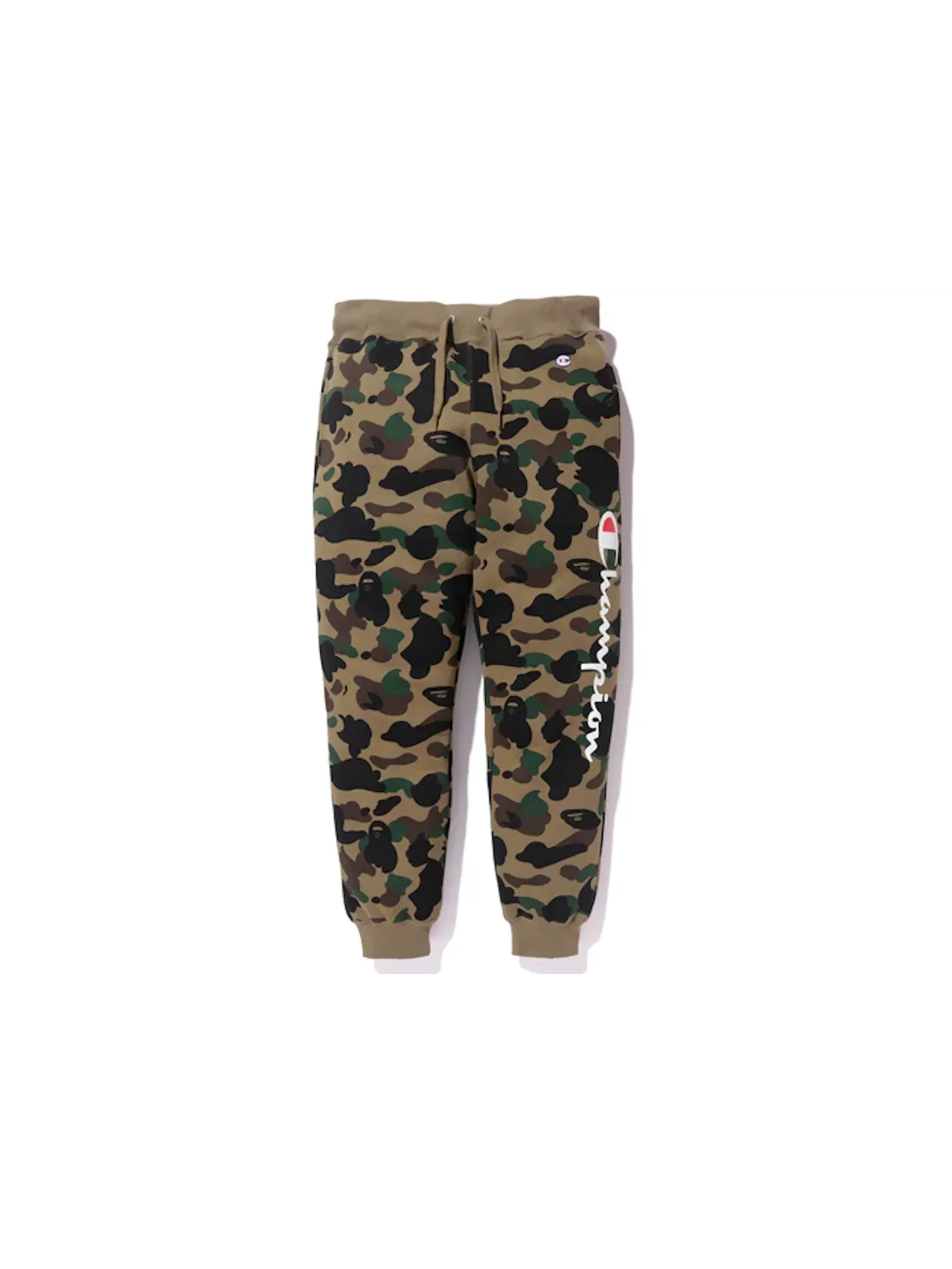 Мужские спортивные штаны с камуфляжным принтом BAPE — изображение 1 из 1, зеленый