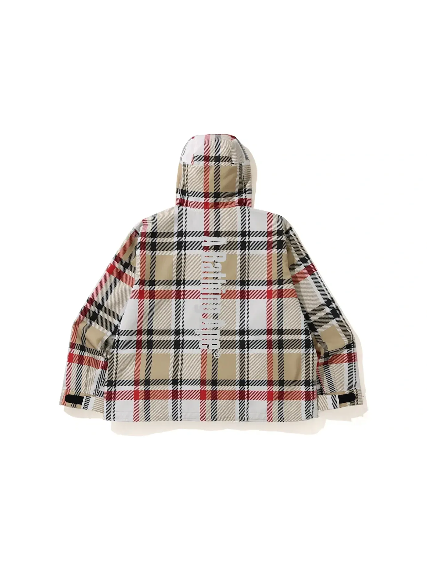 Мужская куртка-анорак BAPE Check Beige — изображение 2 из 3