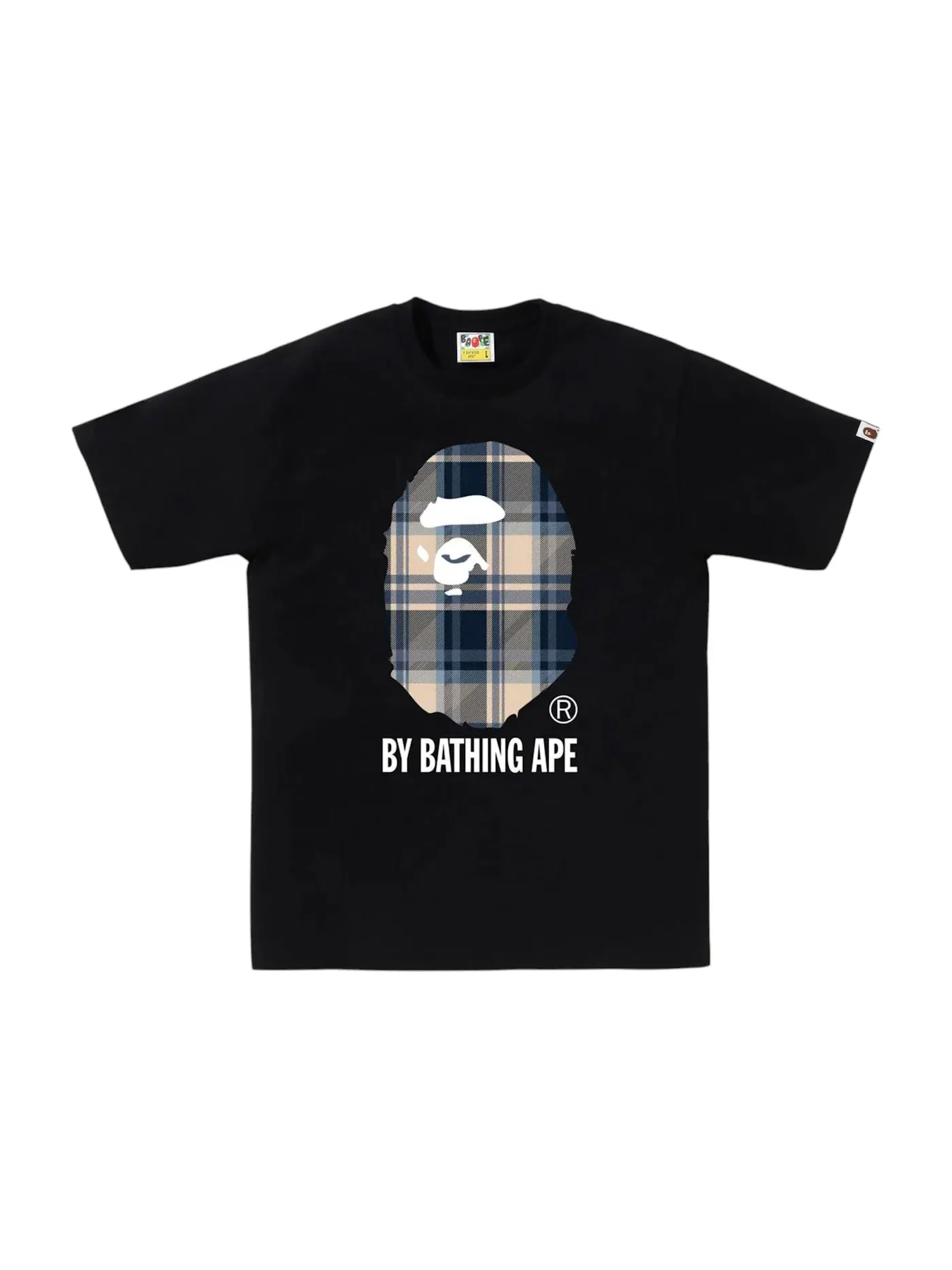 Мужская футболка с принтом Check By Bathing Ape Tee (FW25) BAPE — изображение 1 из 1, черный/синий