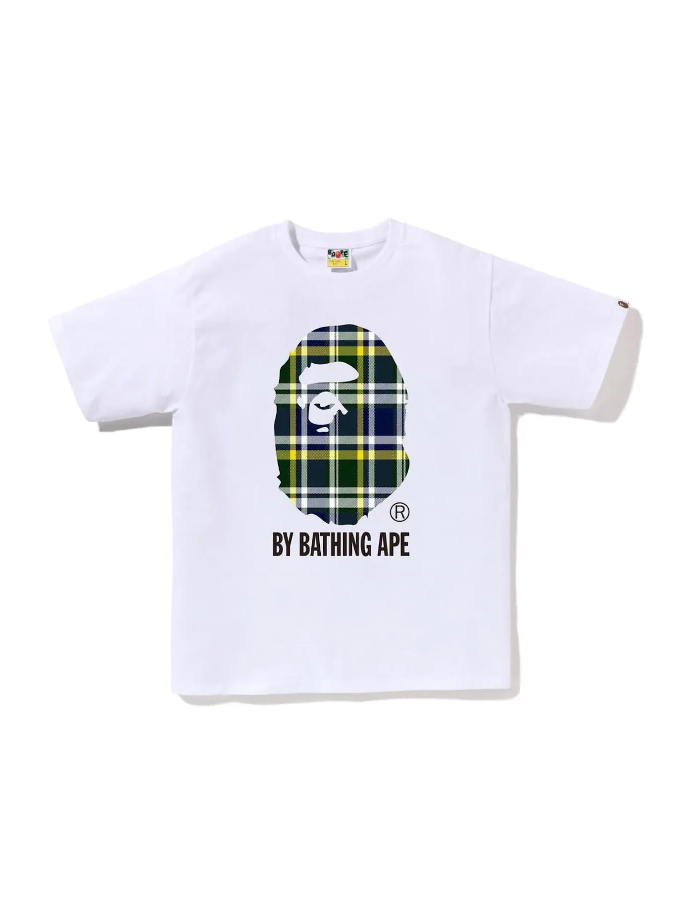Мужская футболка с принтом Tee (SS23) BAPE — изображение 1 из 1, белый зеленый