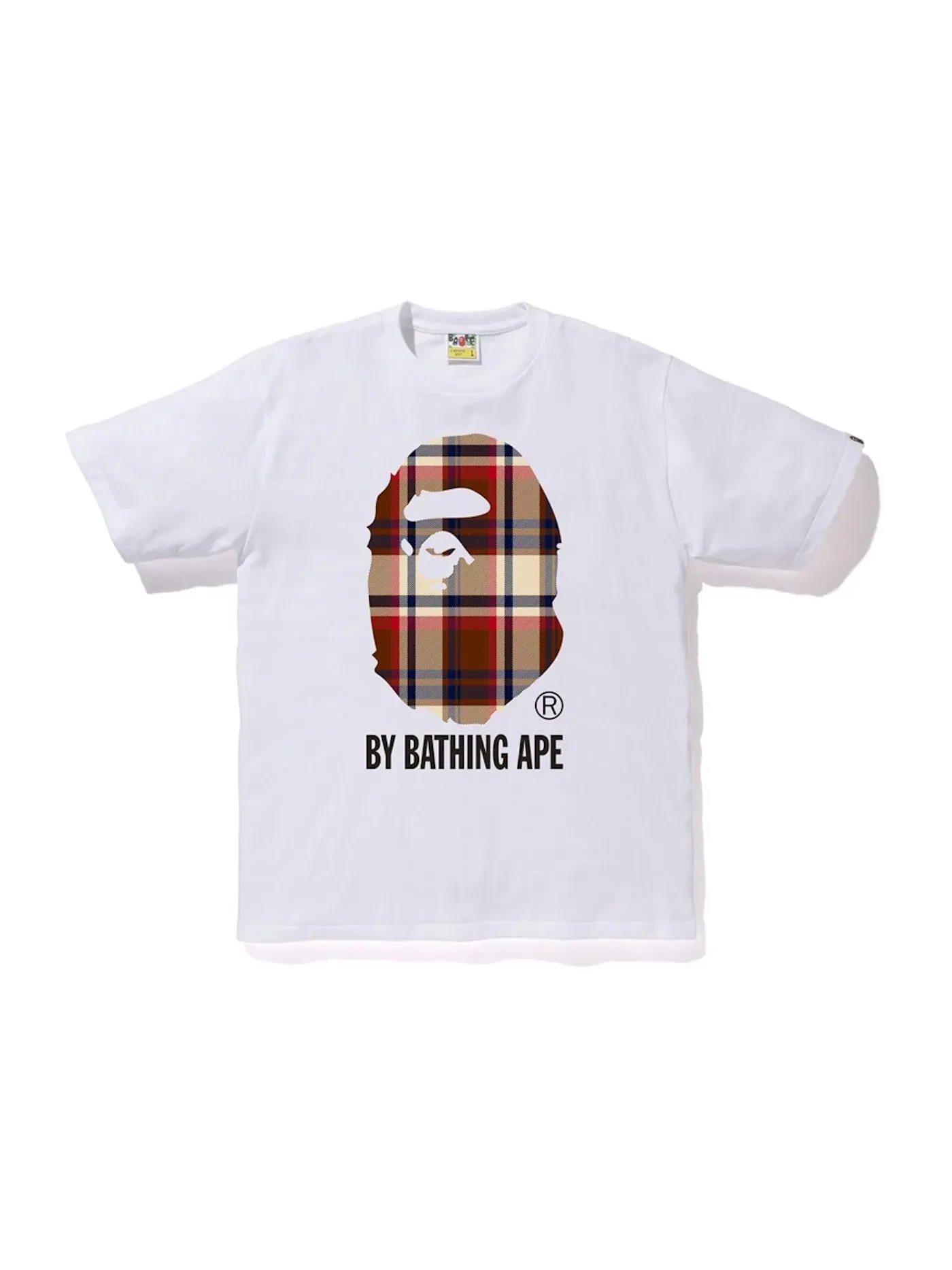 Мужская футболка с принтом BAPE Tee — изображение 1 из 1, белый/красный