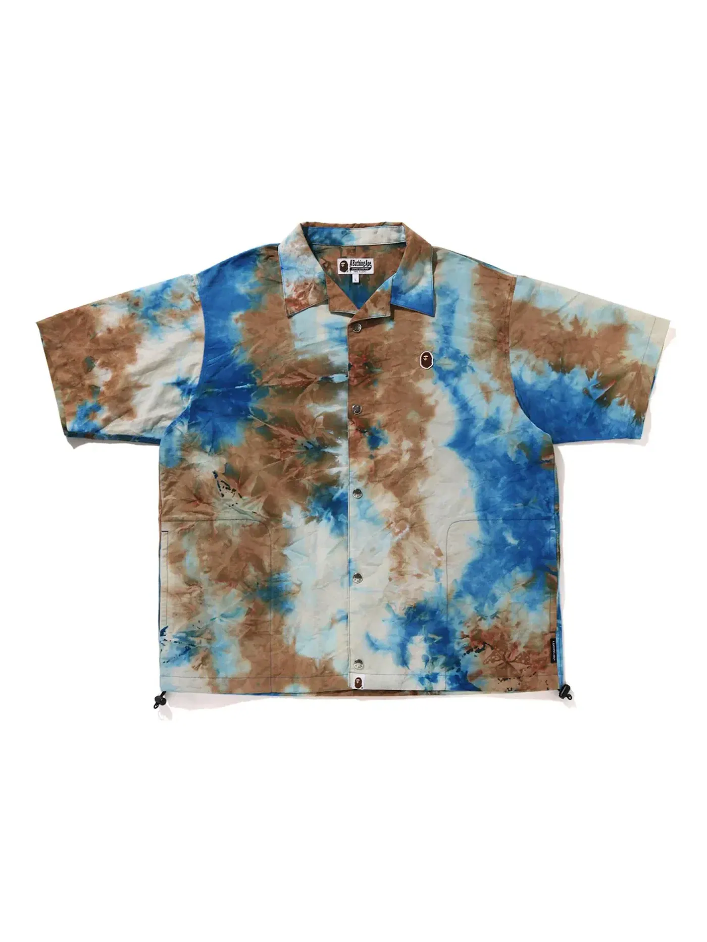 Мужская рубашка с принтом BAPE Shirt — изображение 1 из 2, синий