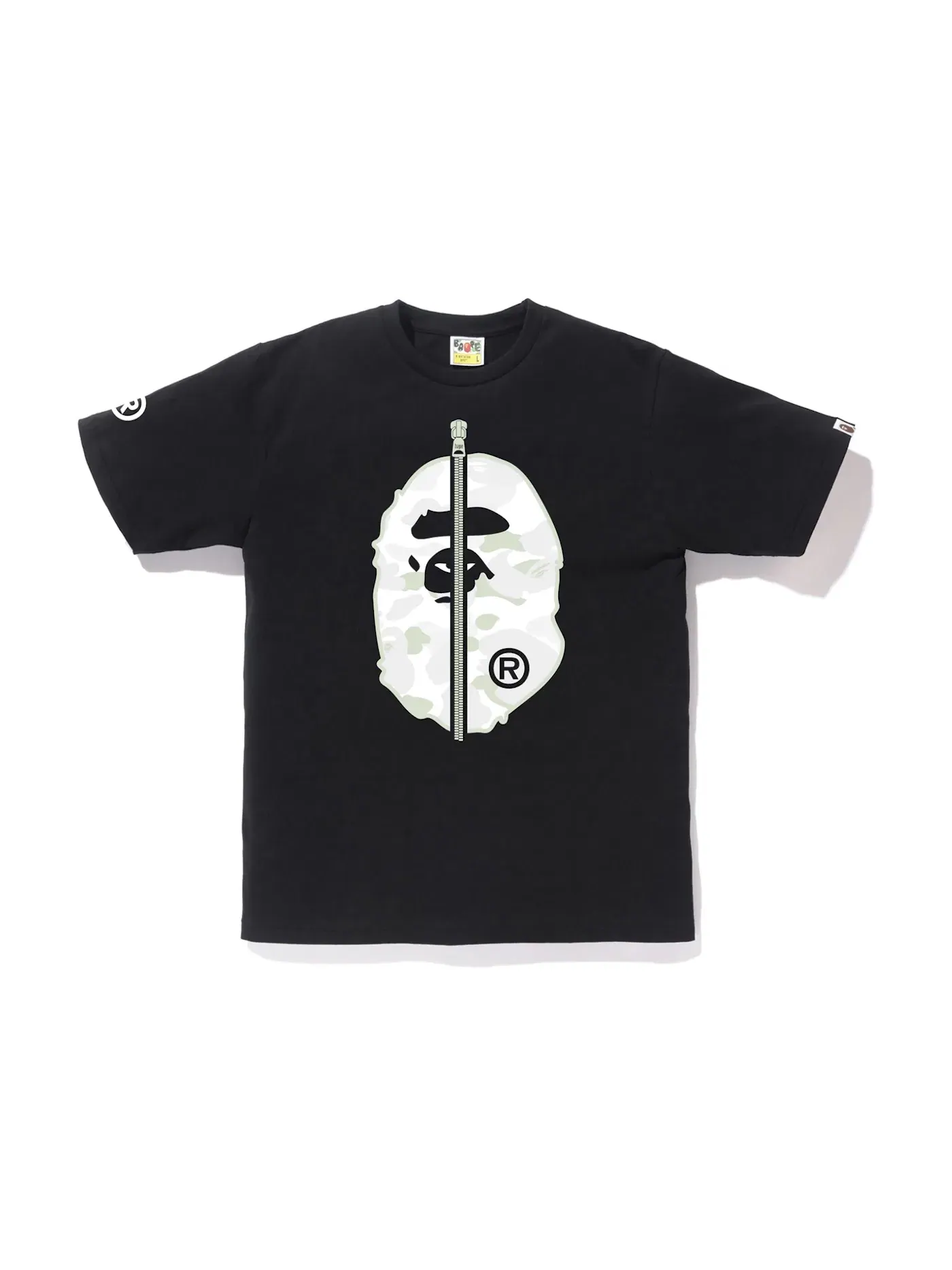 Мужская футболка с принтом City Camo 2nd Ape Tee BAPE — изображение 1 из 3, черный/белый