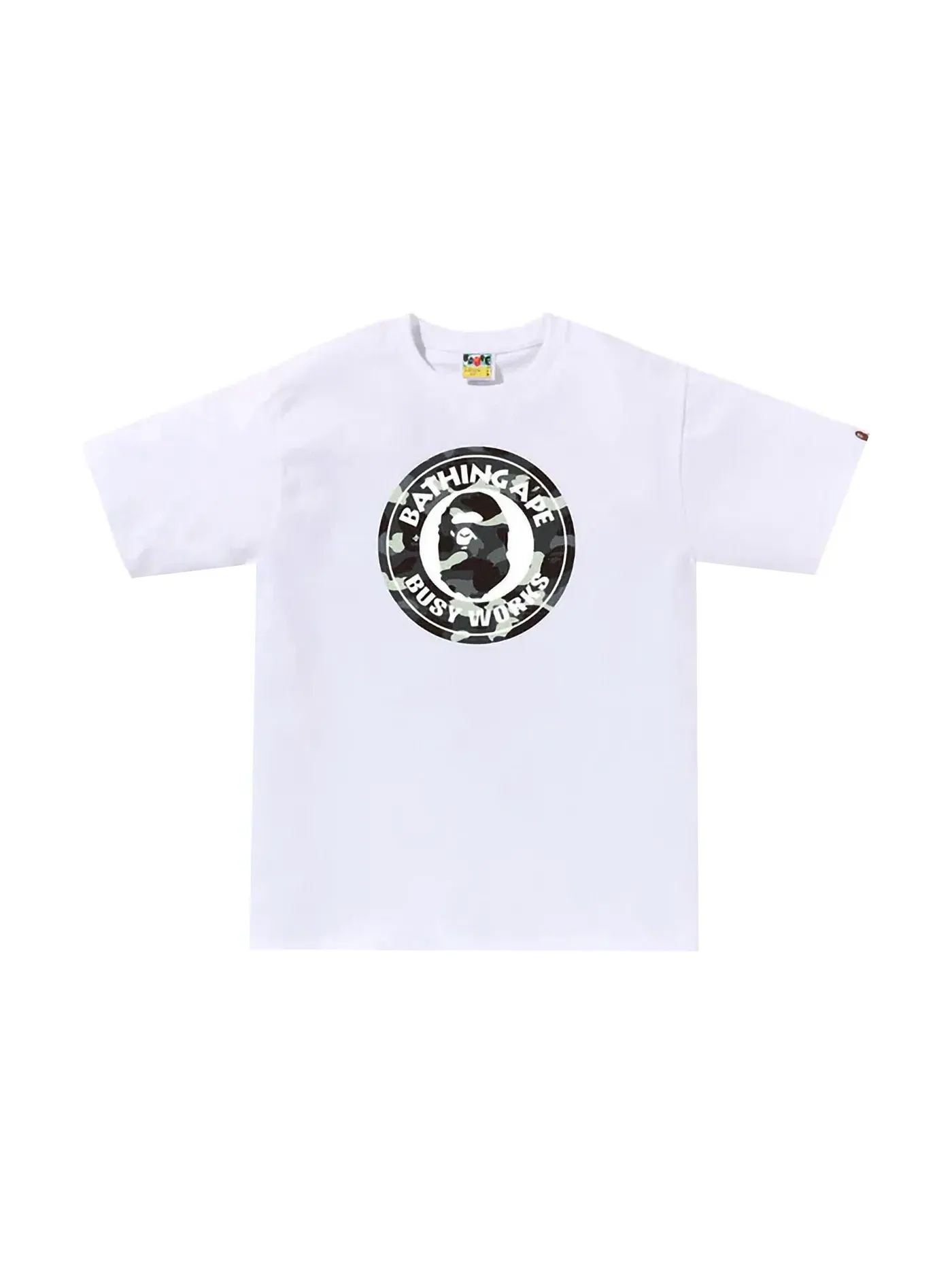 Мужская футболка с принтом BAPE City Camo Busy Works Tee (SS24) BAPE — изображение 1 из 1, белый