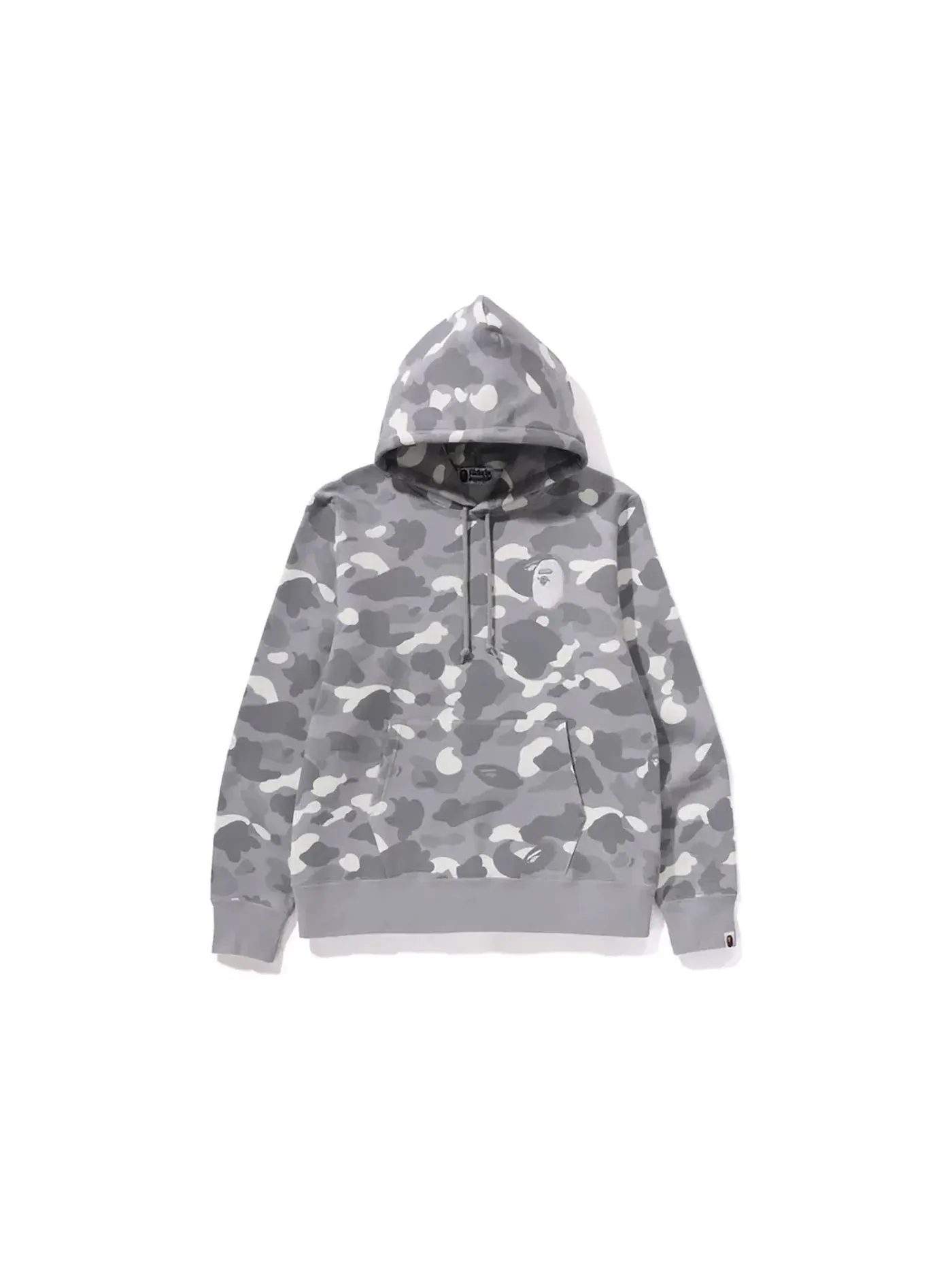 Мужской пуловер с капюшоном с принтом City Camo Large Ape Head BAPE — изображение 1 из 1, серый