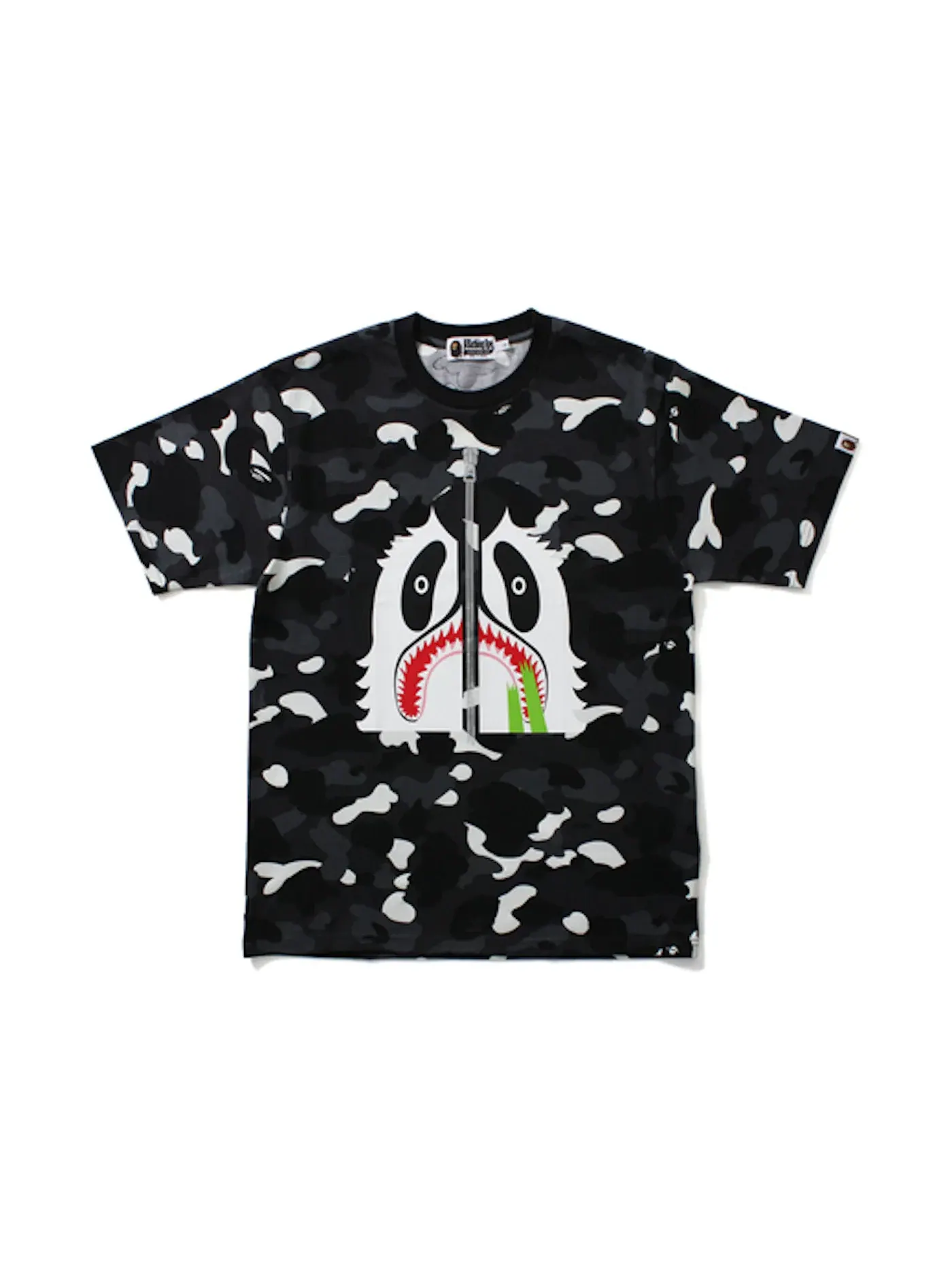 Мужская футболка с принтом City Camo Panda BAPE — изображение 1 из 3, черный