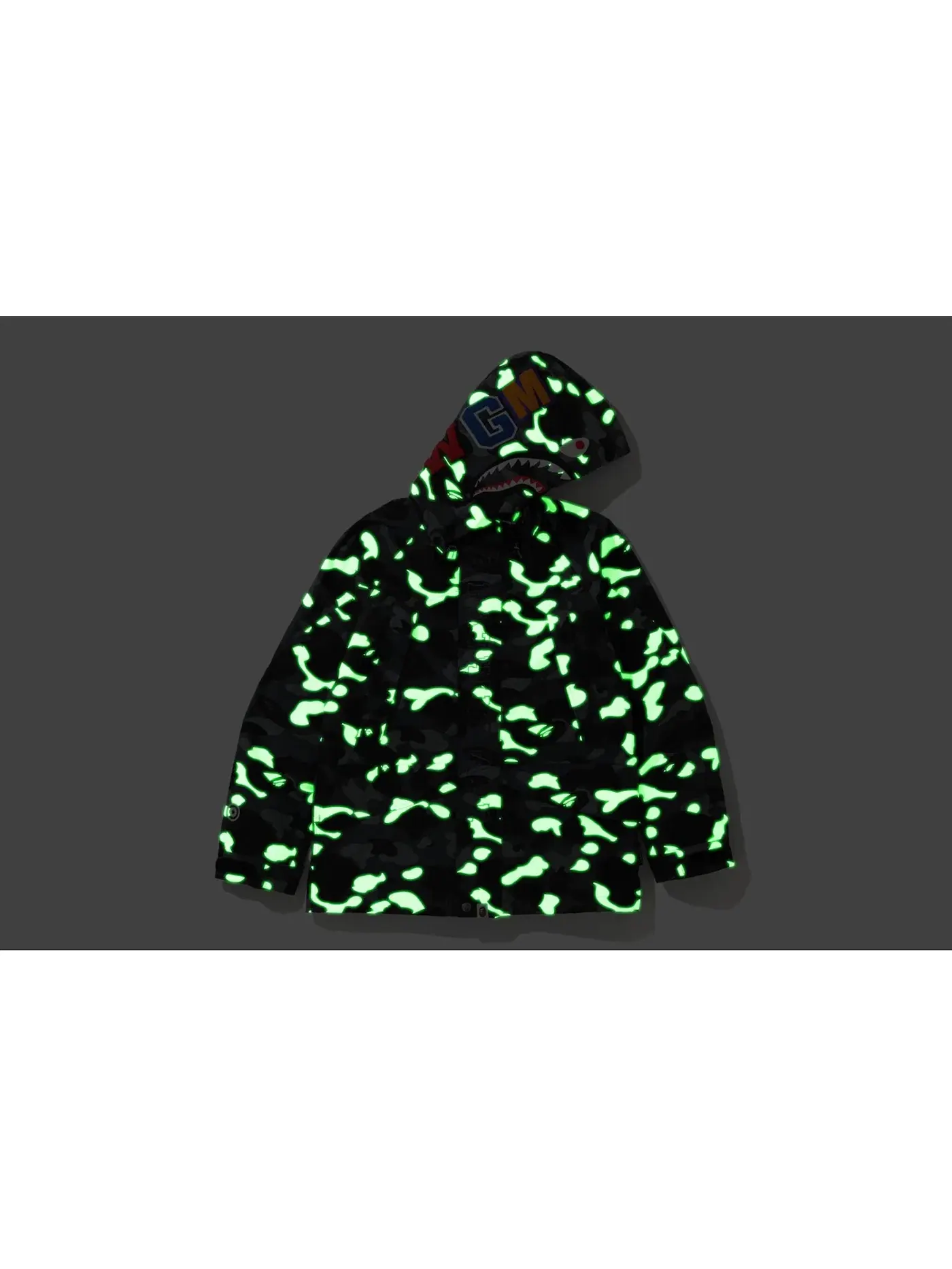 Мужская куртка с принтом City Camo Shark BAPE — изображение 3 из 3, черный