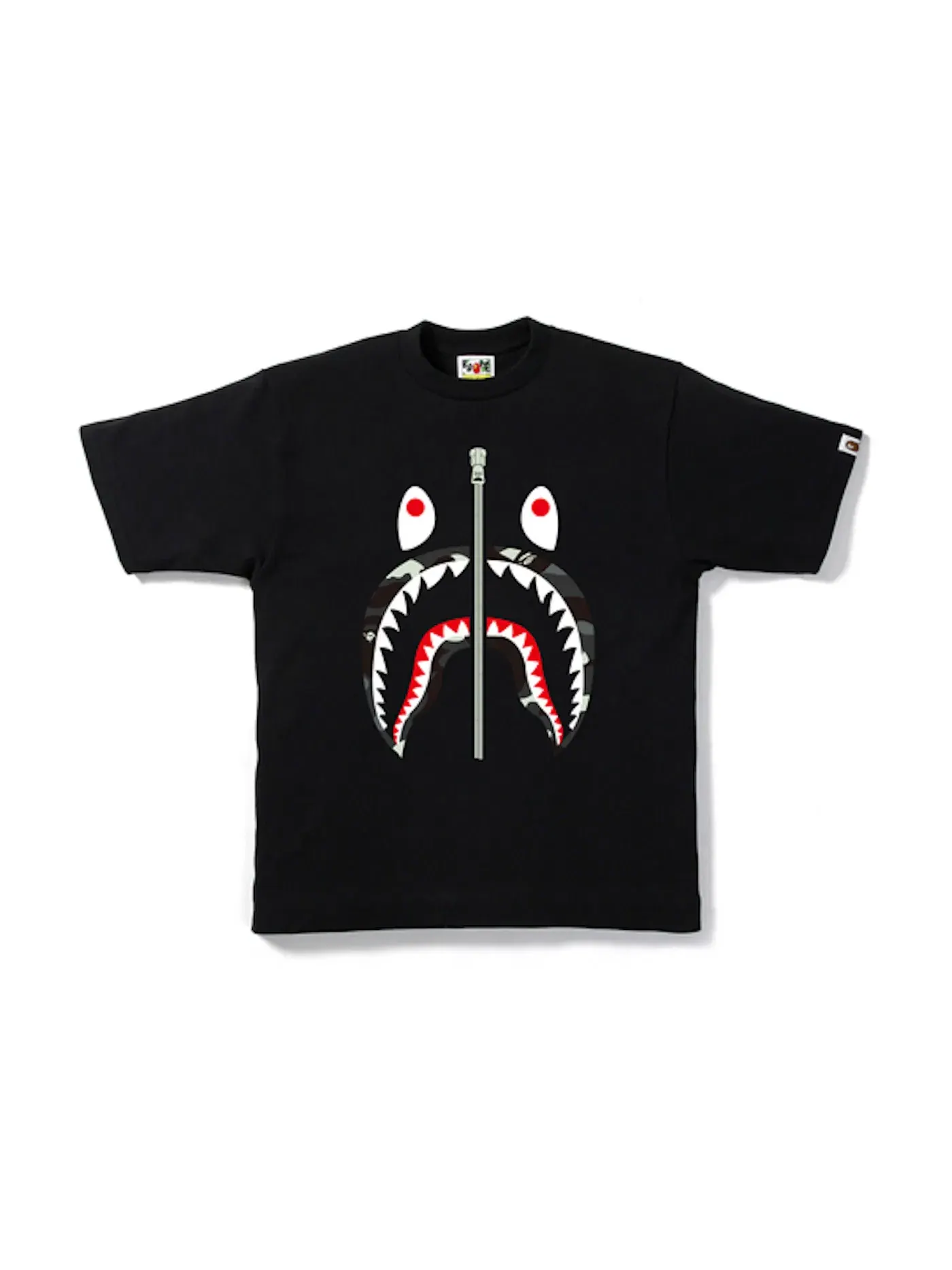 Мужская футболка с камуфляжным принтом Tee BAPE — изображение 1 из 2, черный/черный