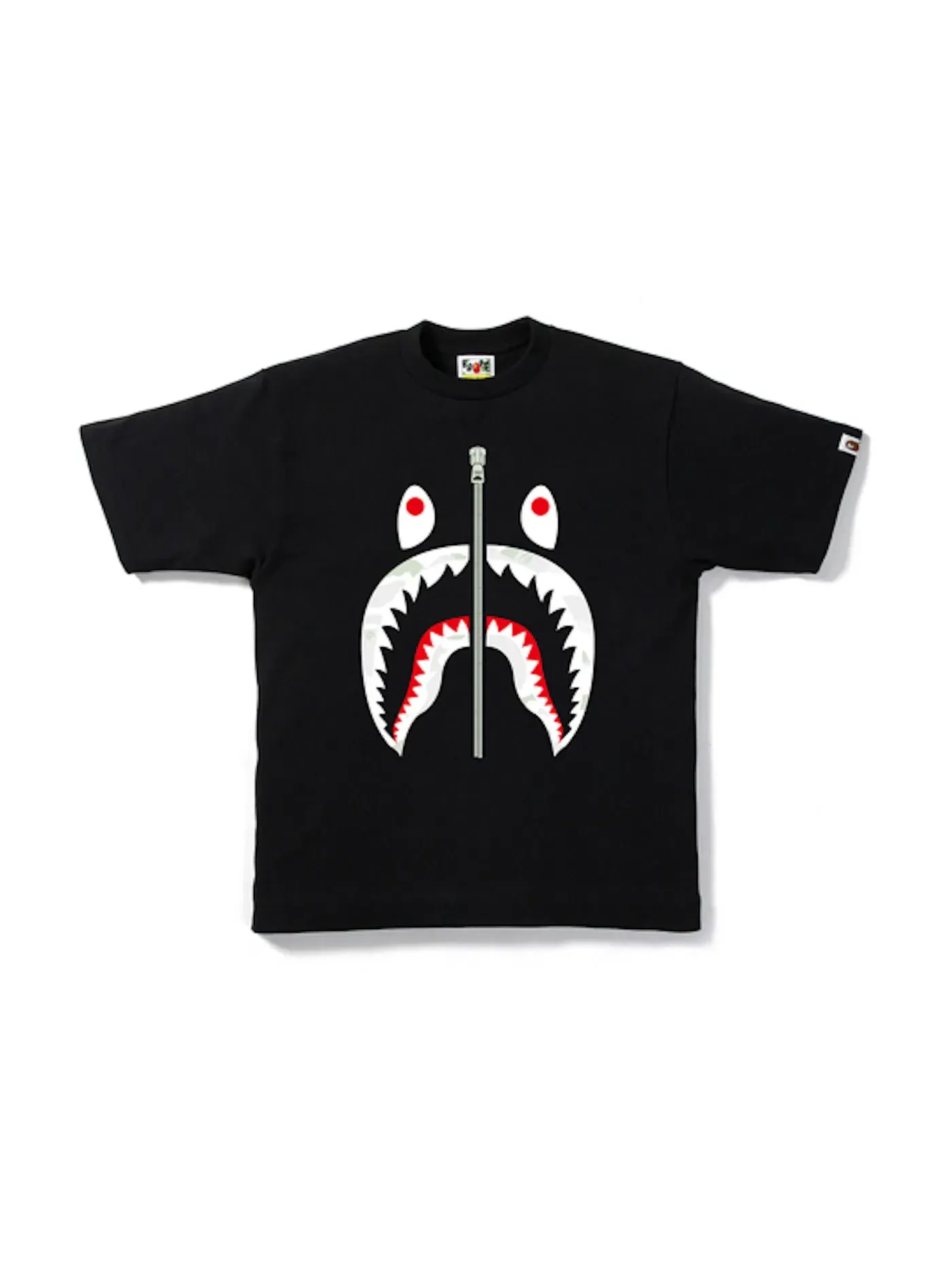 Мужская футболка с камуфляжным принтом Tee BAPE — изображение 1 из 2, черный/белый