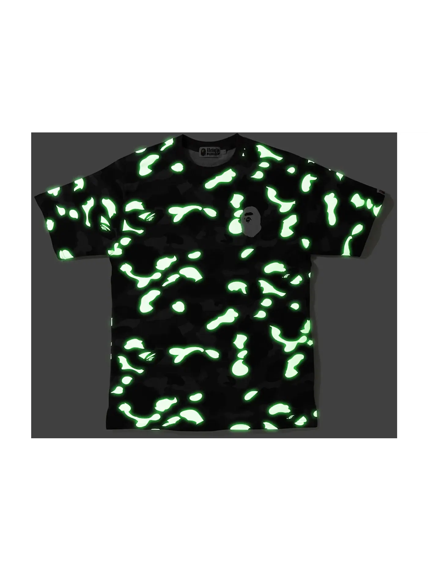Мужская футболка с камуфляжным принтом BAPE — изображение 2 из 2, черный