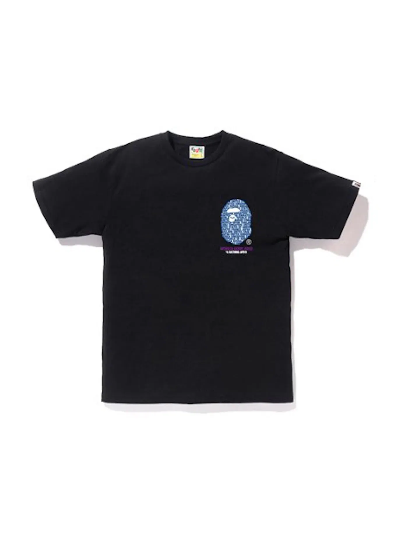 Мужская футболка с принтом BAPE City Hong Kong Ape Head Tee — изображение 1 из 2, черный