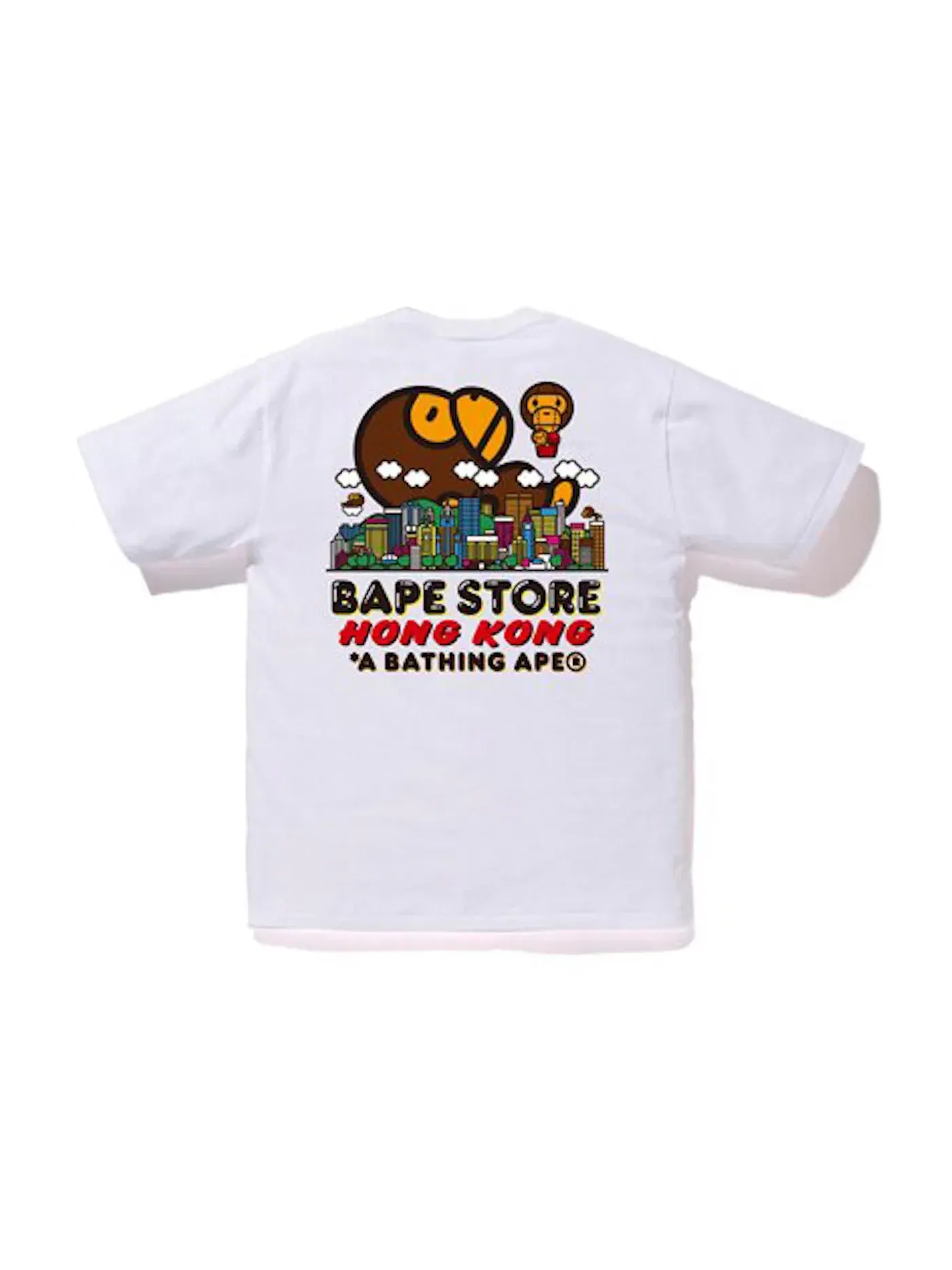 Мужская футболка с принтом Milo Tee BAPE — изображение 2 из 2, белый
