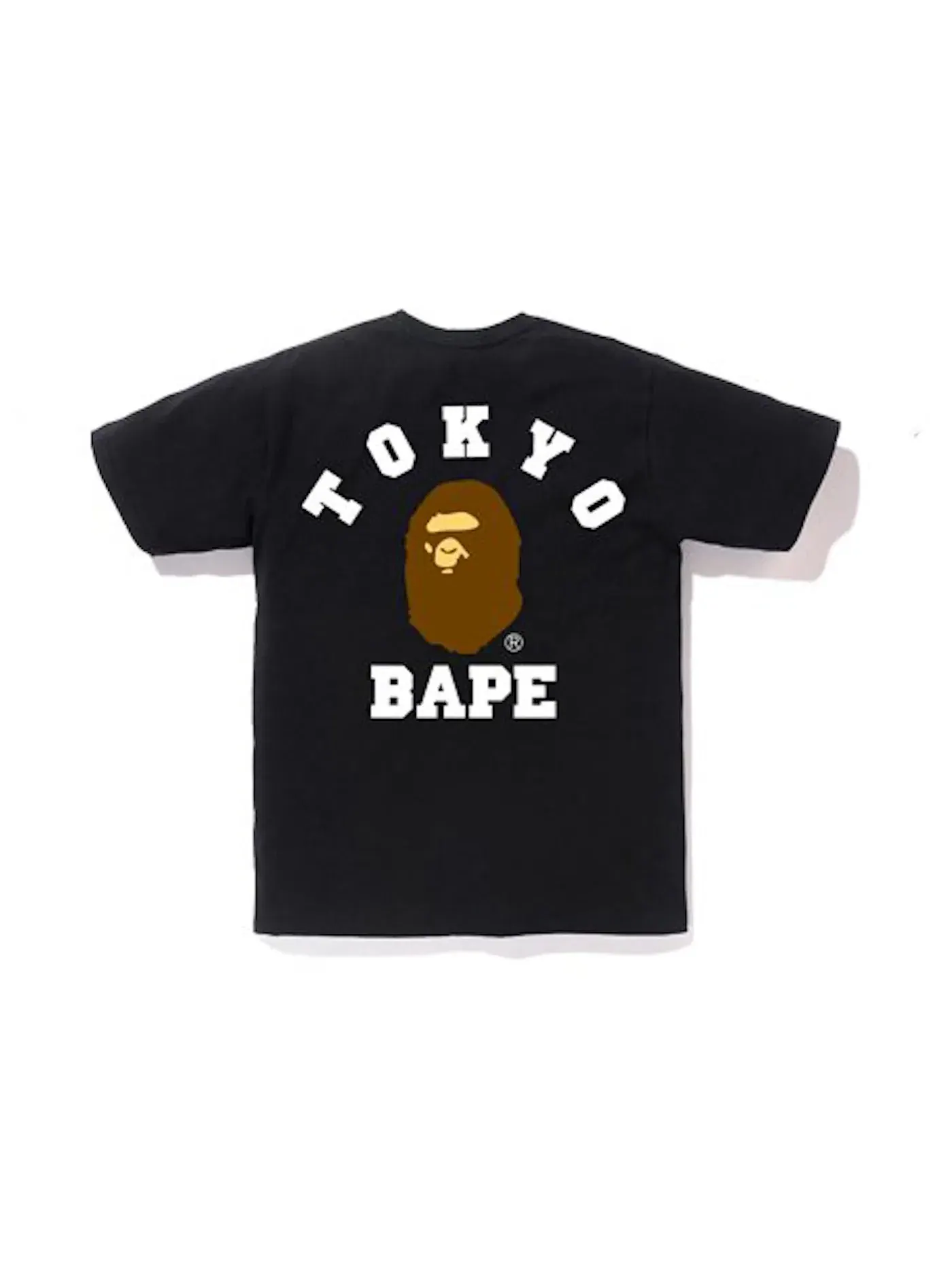 Мужская футболка с принтом City Tokyo Ape Head Tee BAPE — изображение 2 из 2, черный