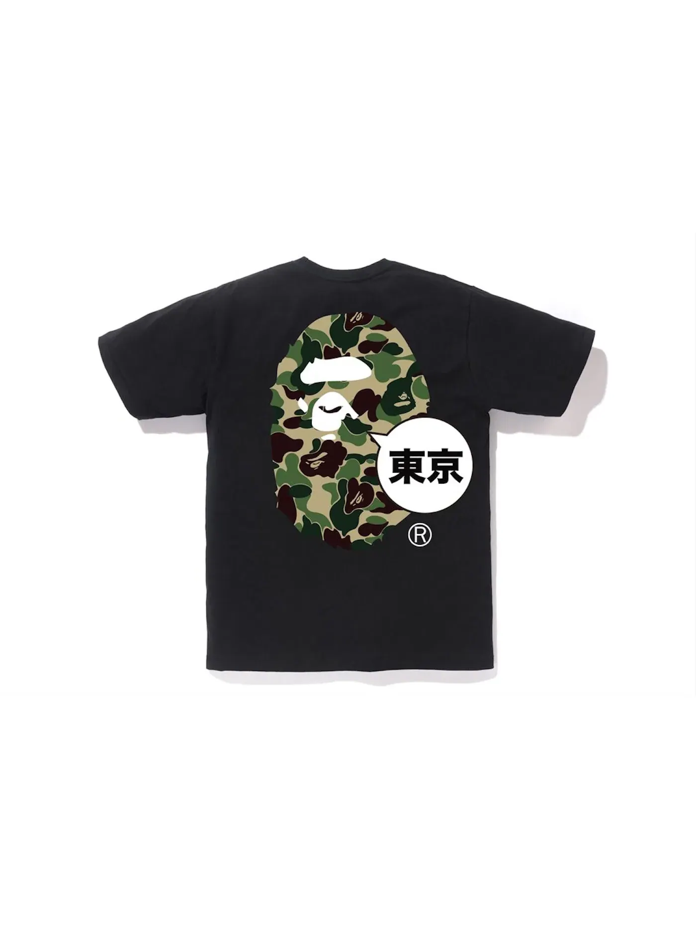 Мужская футболка с принтом BAPE City Tokyo Big Ape Head Tee BAPE — изображение 2 из 2, черный