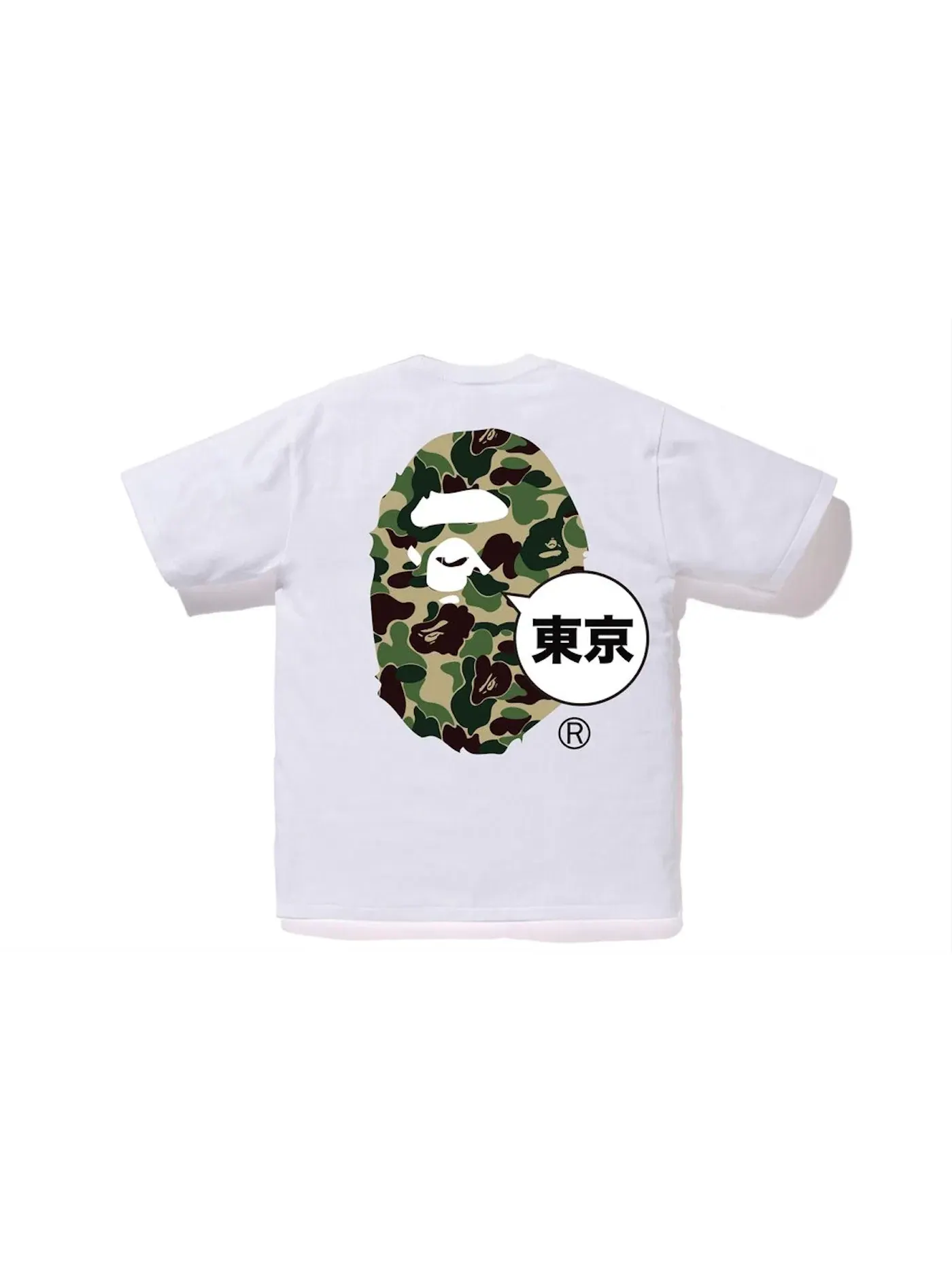 Мужская футболка с принтом BAPE City Tokyo Big Ape Head Tee BAPE — изображение 2 из 2, белый