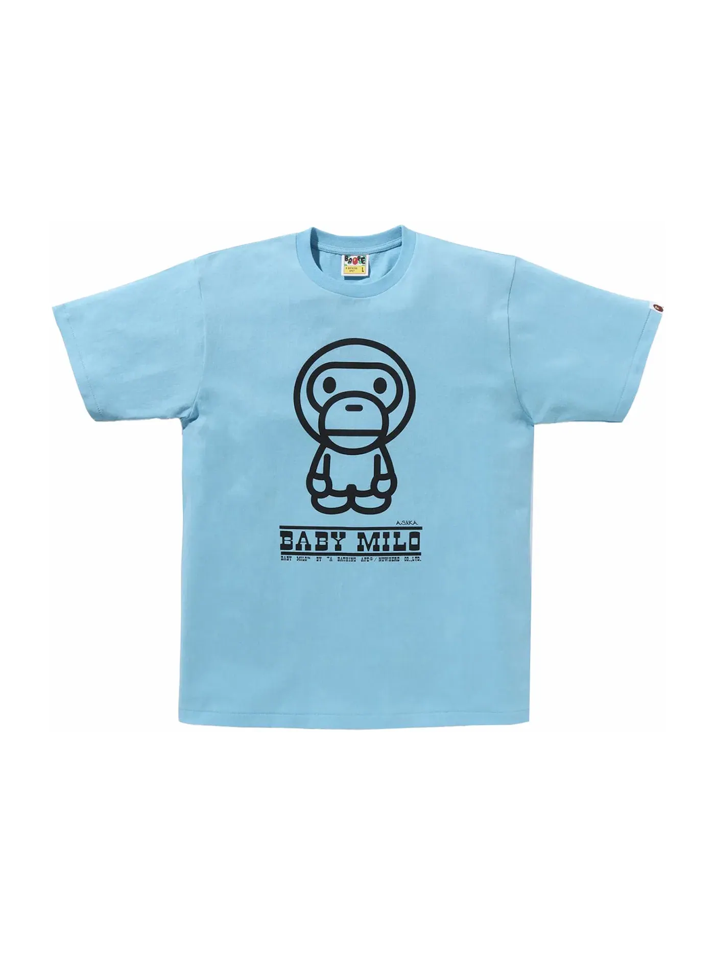 Мужская футболка с принтом BAPE Classic Baby Milo Tee — изображение 1 из 2, синий