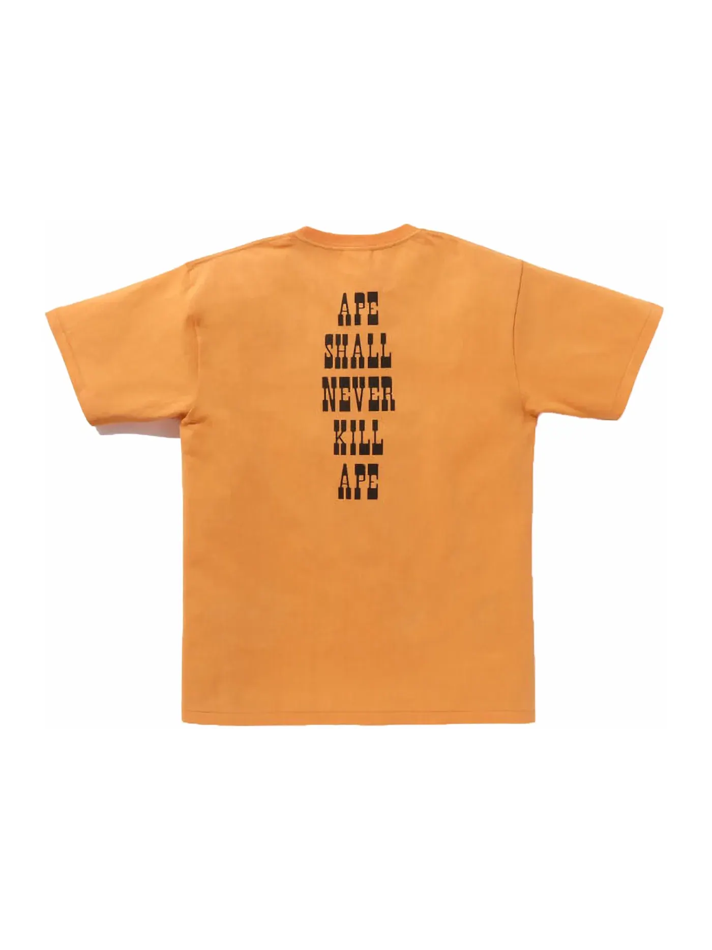 Мужская футболка с принтом BAPE Classic Baby Milo Tee BAPE — изображение 2 из 2, оранжевый