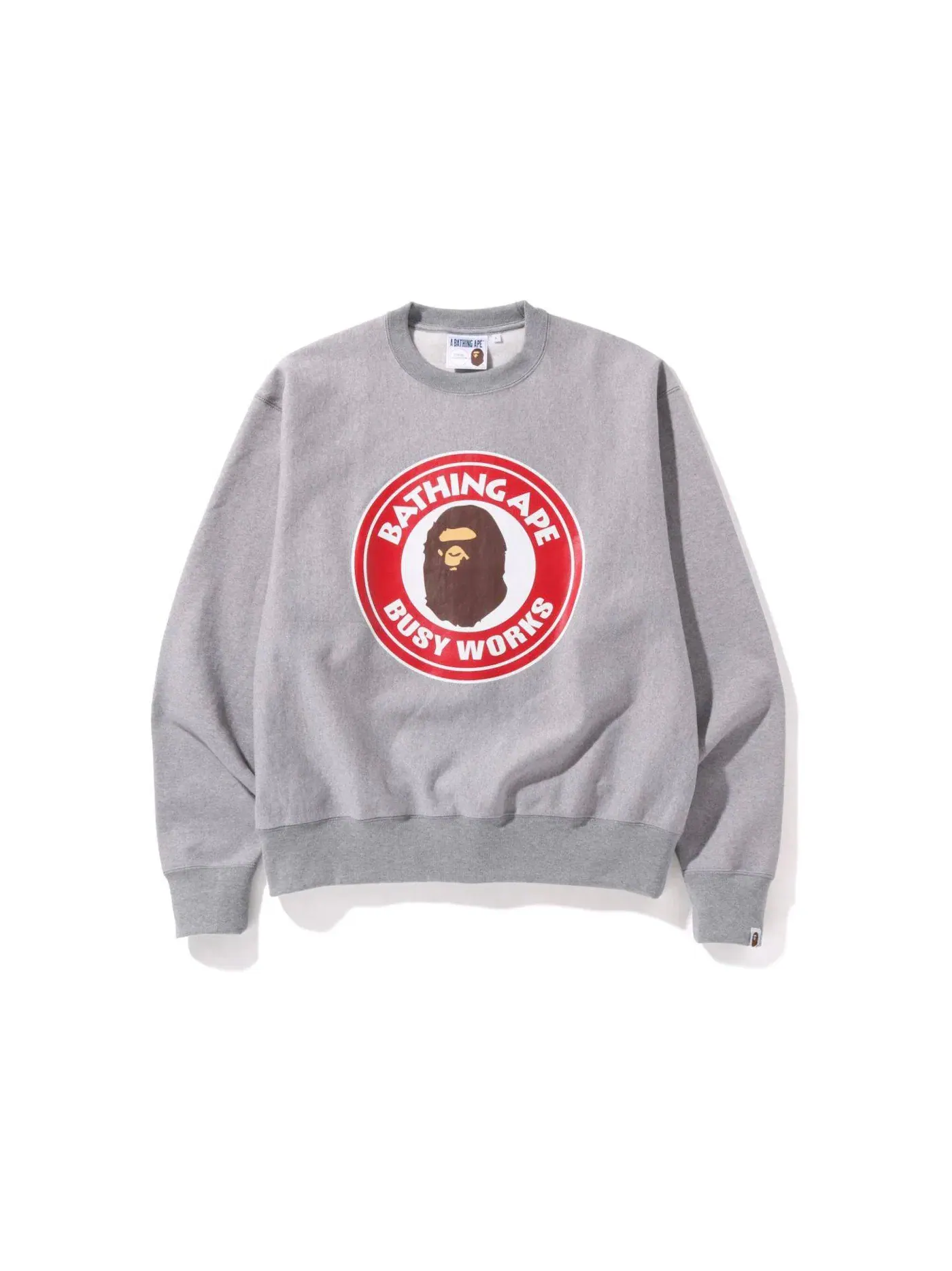 Мужской свитшот свободного кроя BAPE Classic Busy Works — изображение 1 из 1, серый