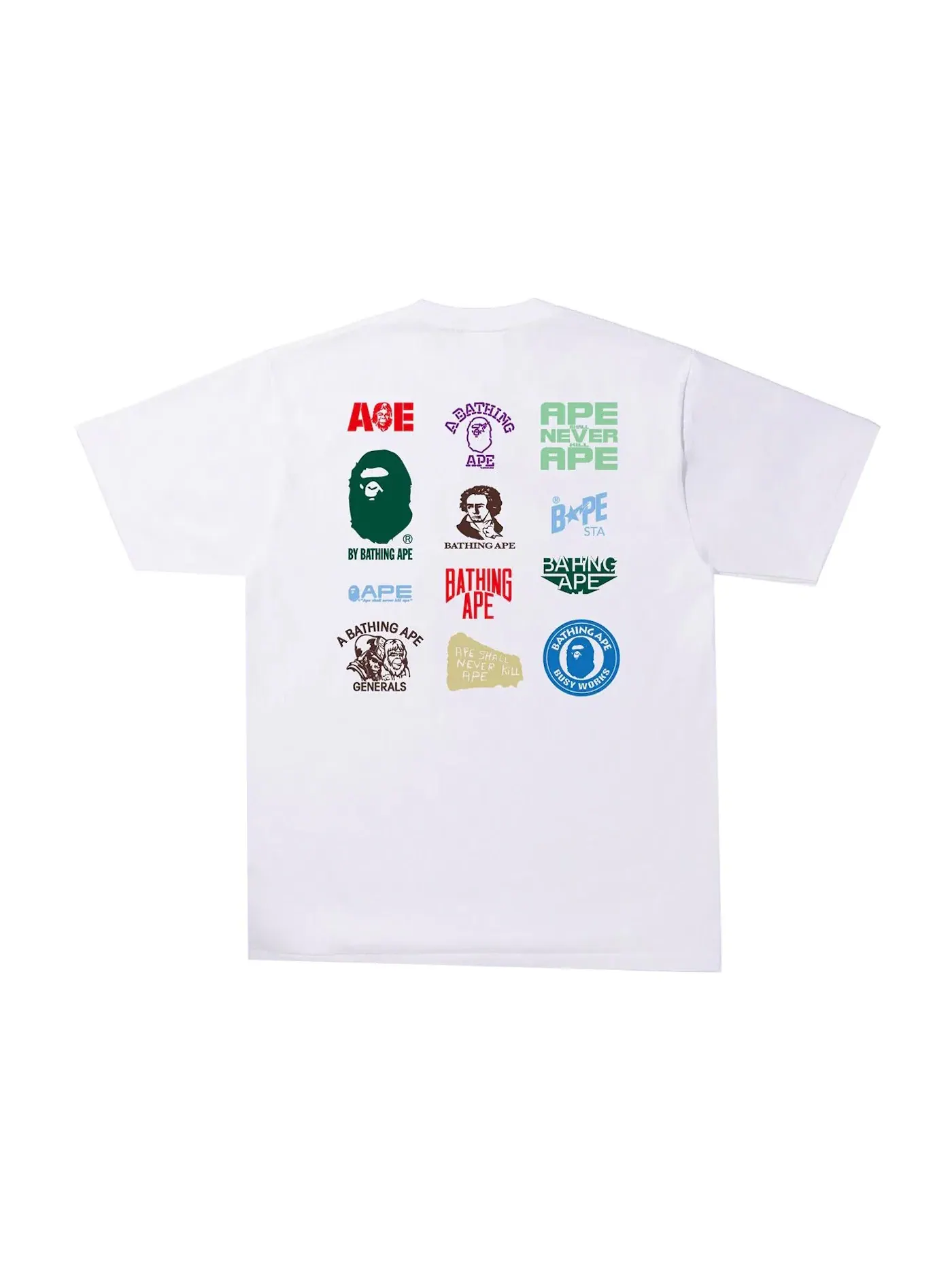Мужская футболка с принтом Classic Logo #1 Tee BAPE — изображение 1 из 2, белый
