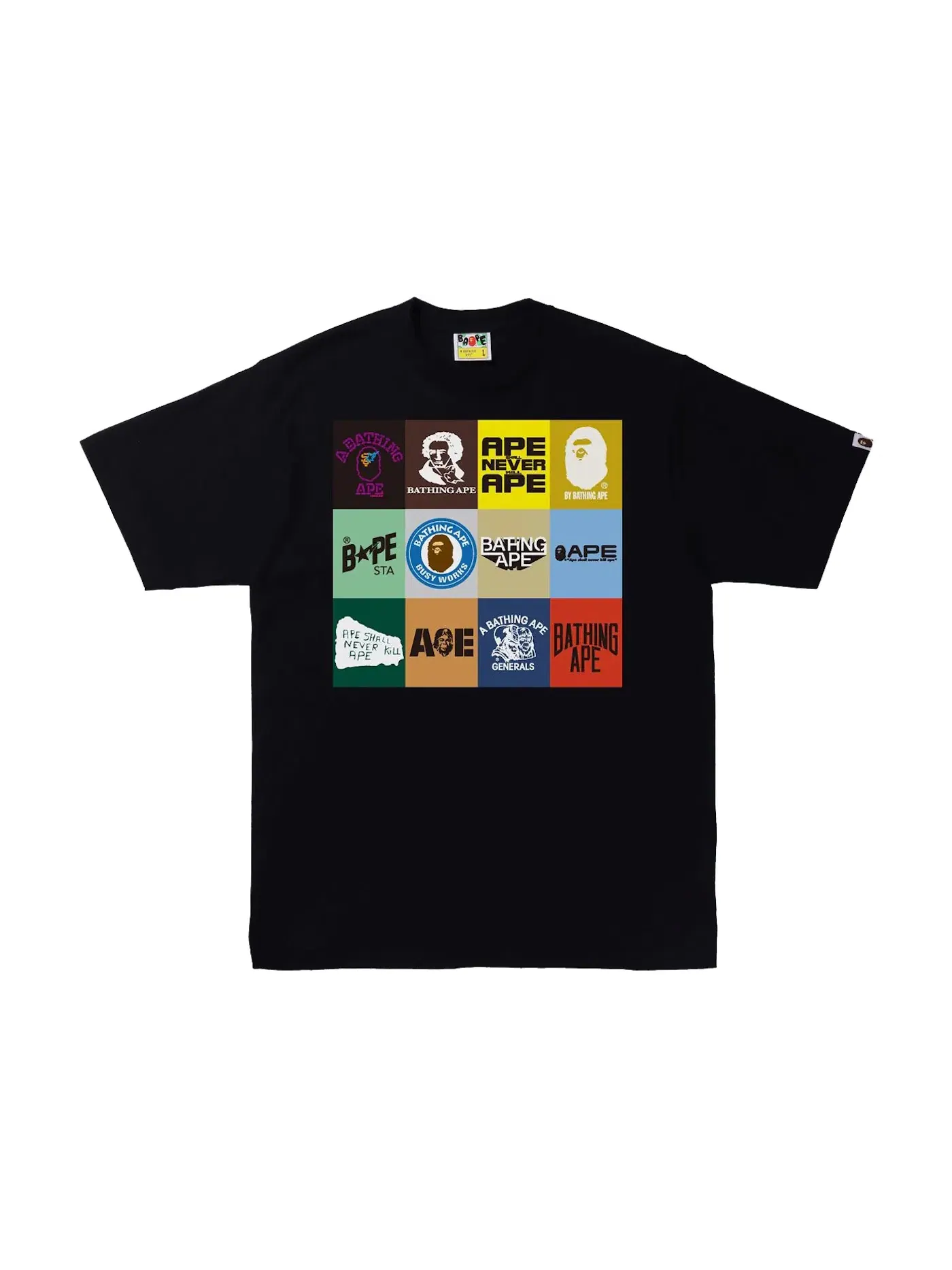 Мужская футболка с принтом Classic Logo #2 Tee (SS22) BAPE — изображение 1 из 2, черный