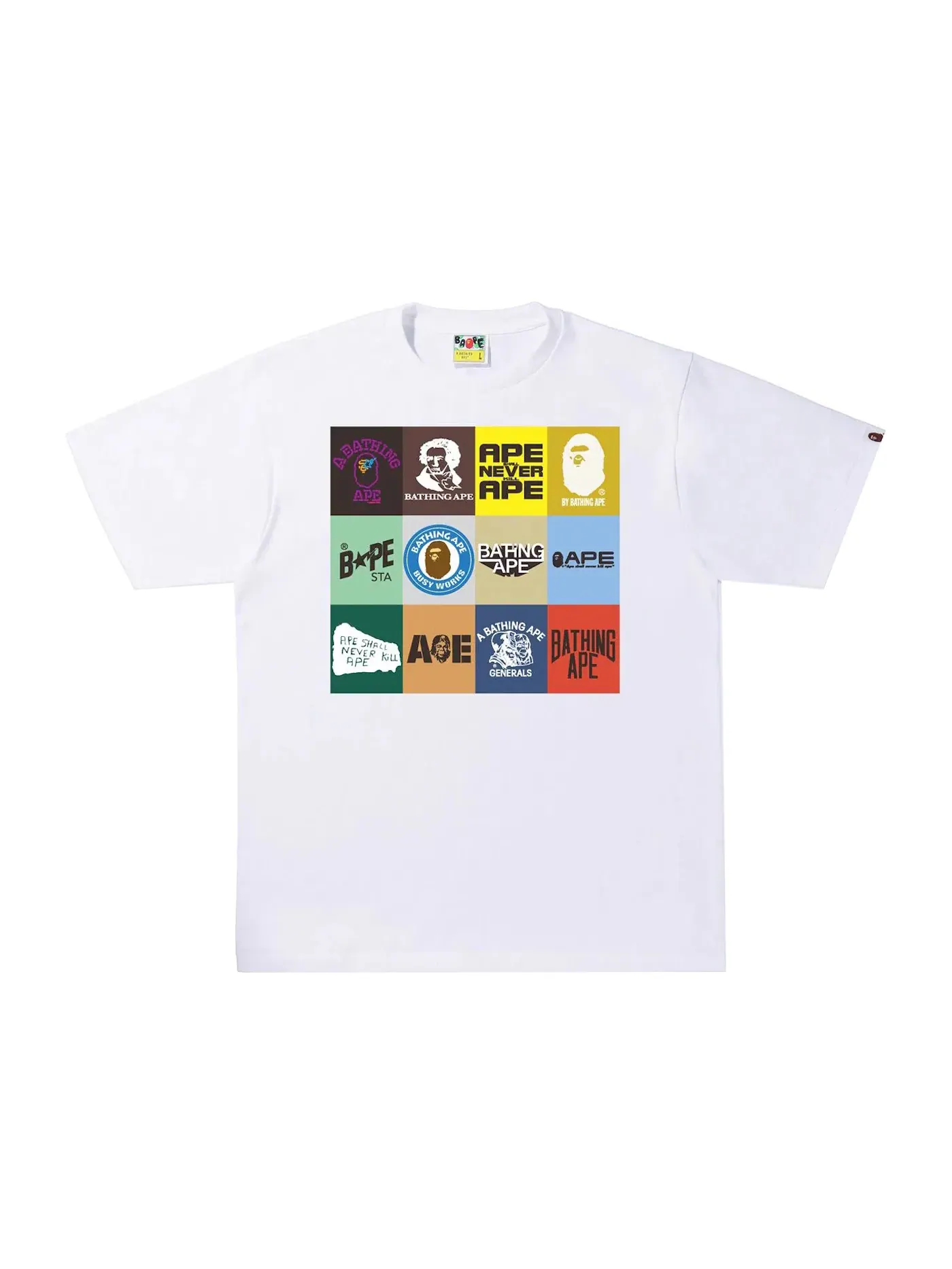 Мужская футболка с принтом BAPE Classic Logo #2 Tee (SS22) BAPE — изображение 1 из 2, белый