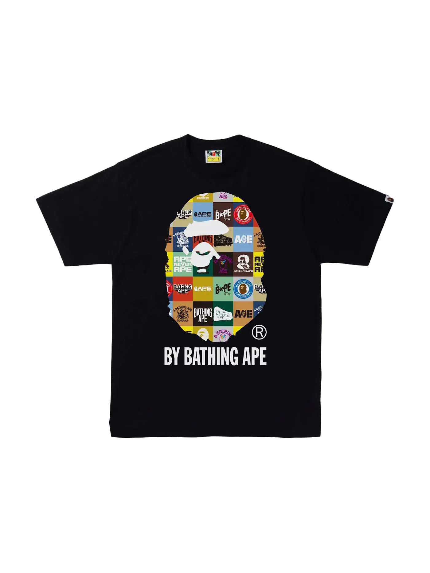 Мужская футболка с принтом BAPE Classic Logo Ape Head Tee BAPE — изображение 1 из 1, черный