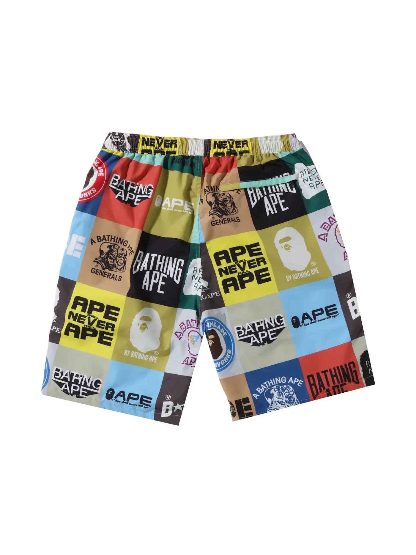 Мужские шорты с принтом BAPE Classic Logo Beach Shorts BAPE — изображение 2 из 2, мульти