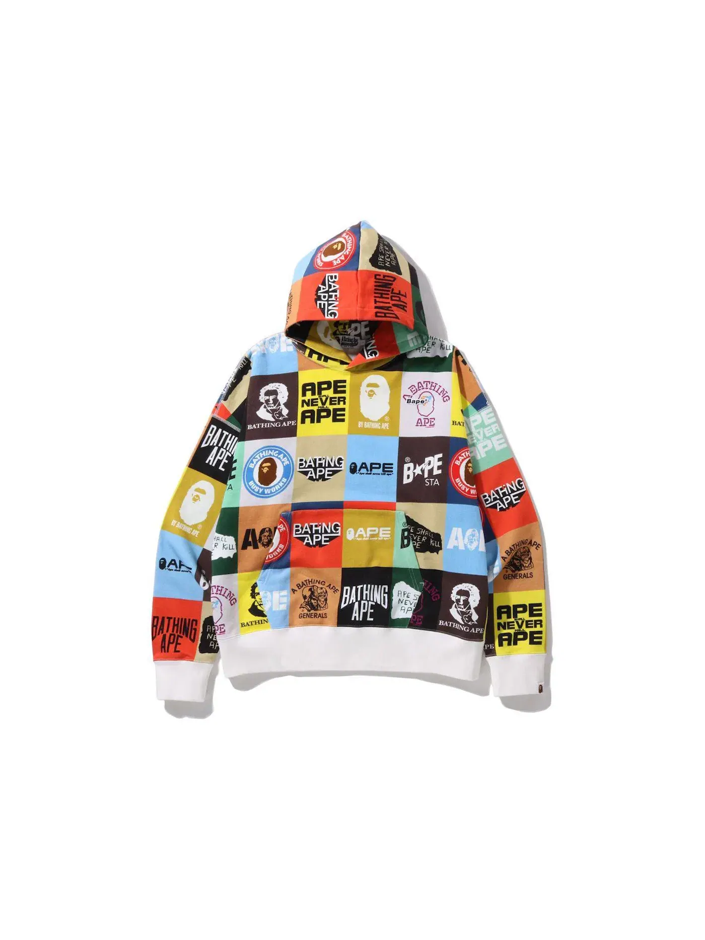 Мужской худи свободного кроя BAPE Classic Logo Loose Fit Pullover Hoodie — изображение 1 из 2, мульти