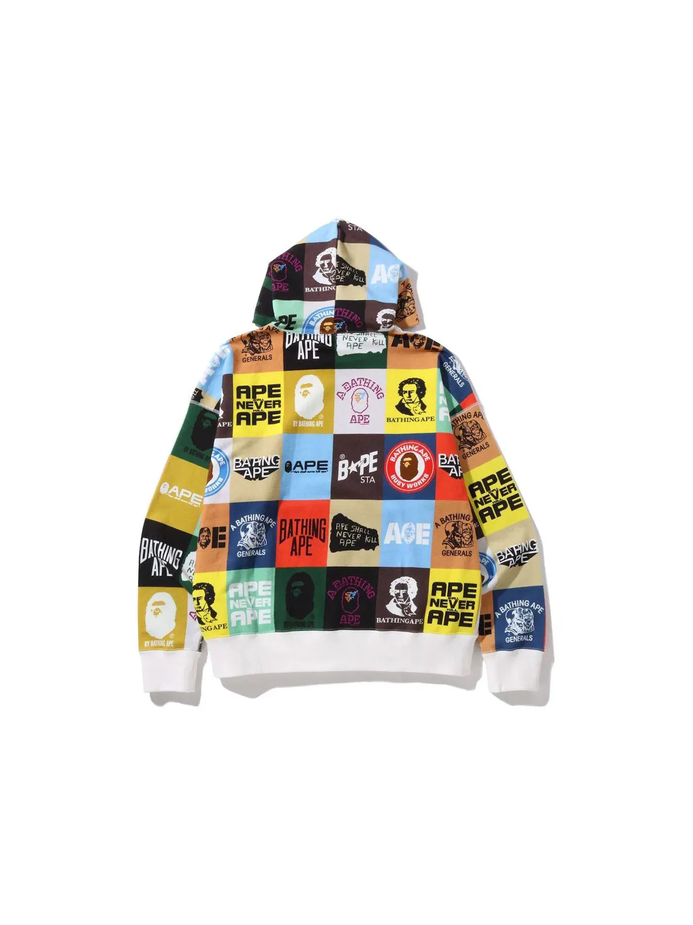 Мужской худи свободного кроя BAPE Classic Logo Loose Fit Pullover Hoodie — изображение 2 из 2, мульти