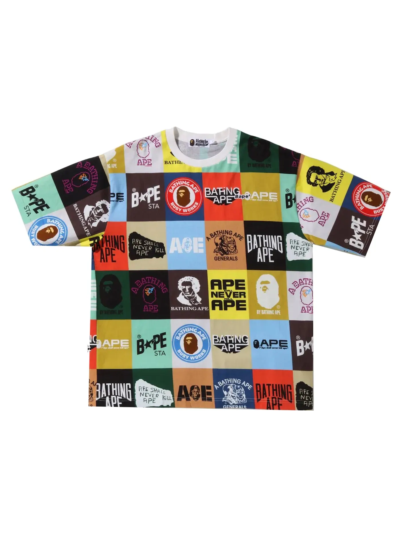 Мужская футболка свободного кроя Classic Logo Relaxed Fit Tee BAPE — изображение 1 из 3, мульти
