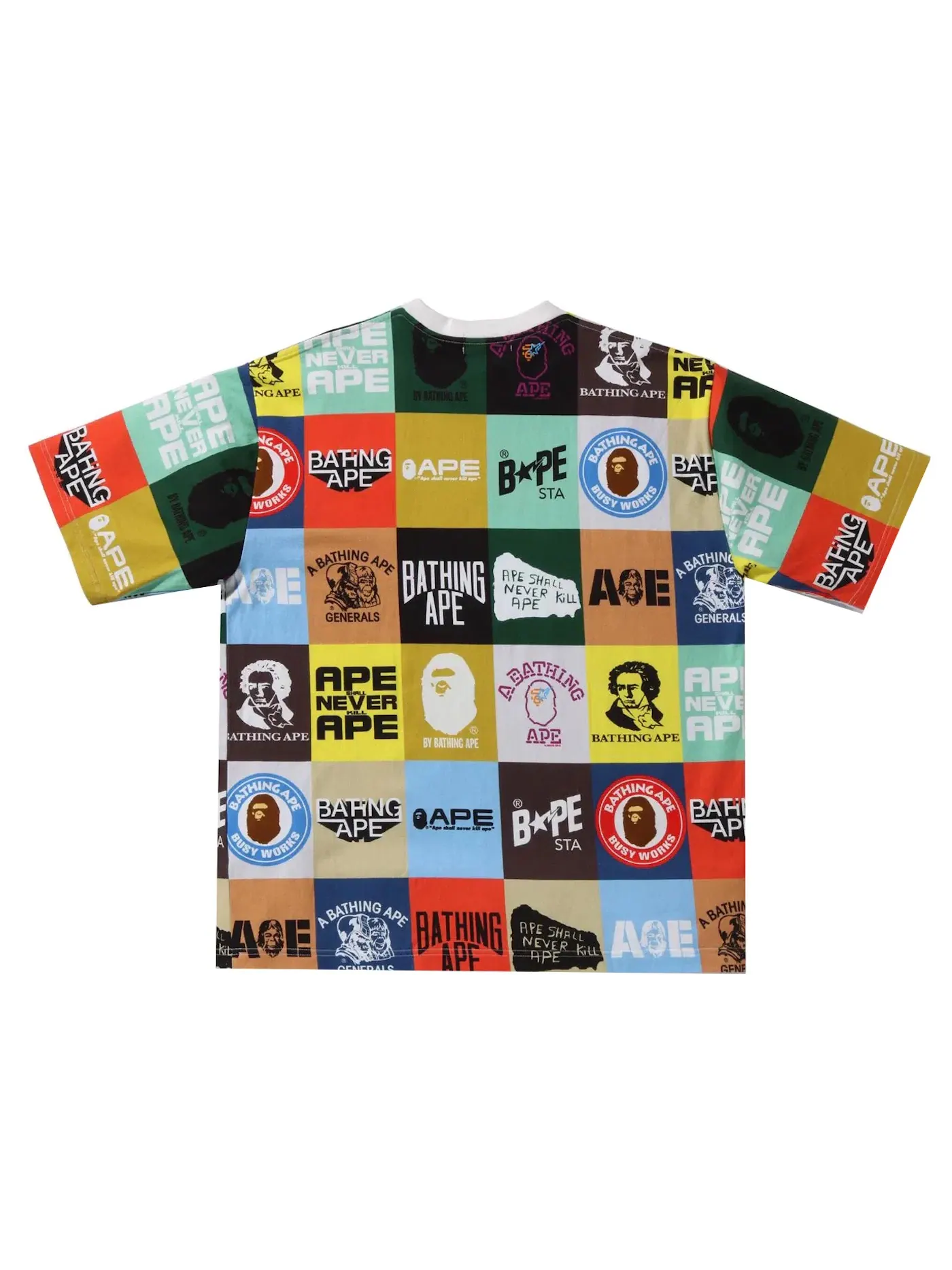 Мужская футболка свободного кроя Classic Logo Relaxed Fit Tee BAPE — изображение 2 из 3, мульти